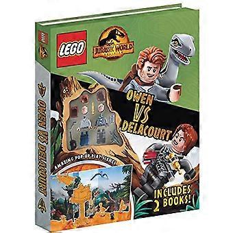 LEGO (R) Jurassic World (TM) Owen vs Delacourt (Includes Owen and Delacourt LEGO (R) minifigures pop up play scenes and 2 books)