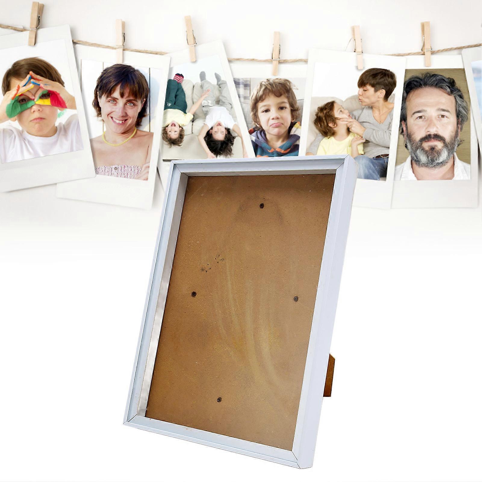 Picture Frame with Bracket Easy to Disassemble Plastic Decorative Photo Frame for Dried Flowers Shells White 