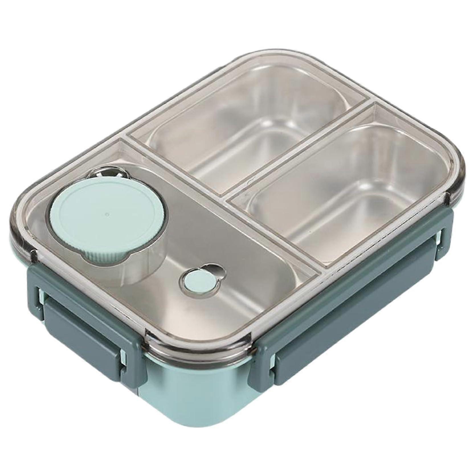 850ml Stainless Steel Lunch Box with Divided Compartments, Leakproof & Stackable
