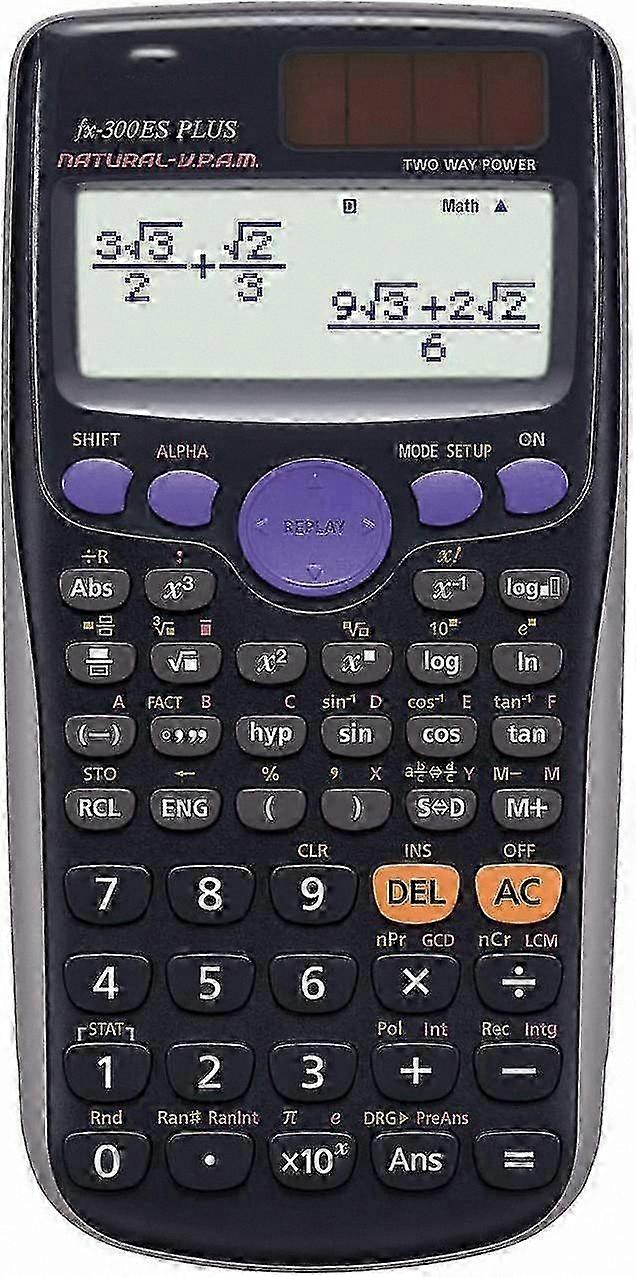 Calculatrice scientifique avancée à usage européen, noire
