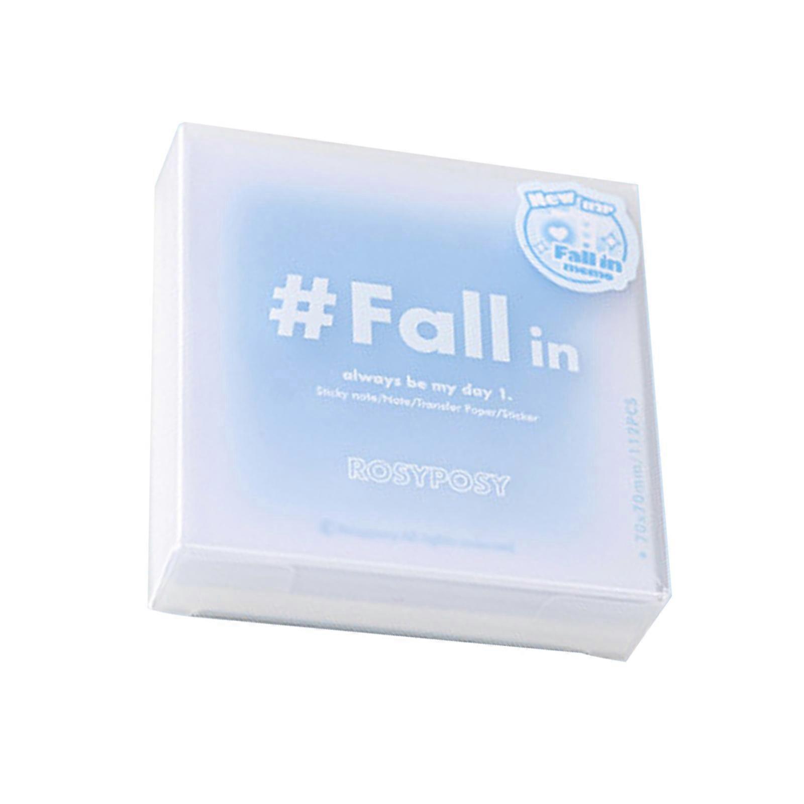 Sticky Note Translucent Note Pad Gradient Color Note Paper Memo Pad Adhesive Note Paper for School Office Suplies  Blue