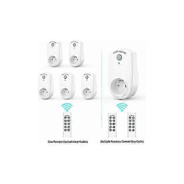Remote control power socket 5-piece set on/off dual safe and reliable