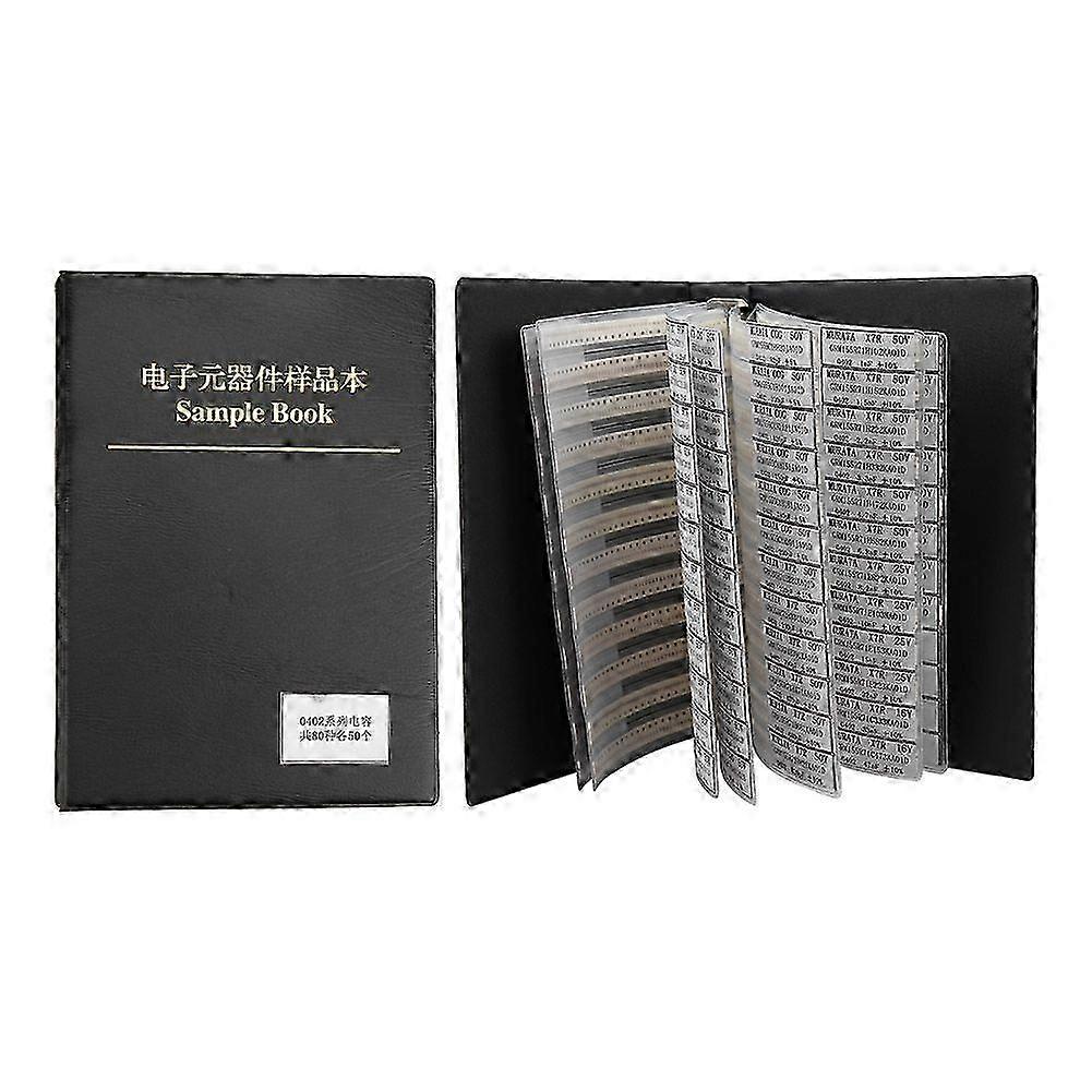 0402 Series 80 Values Capacitors Electronic Components Assorted Kits Sample Book Black