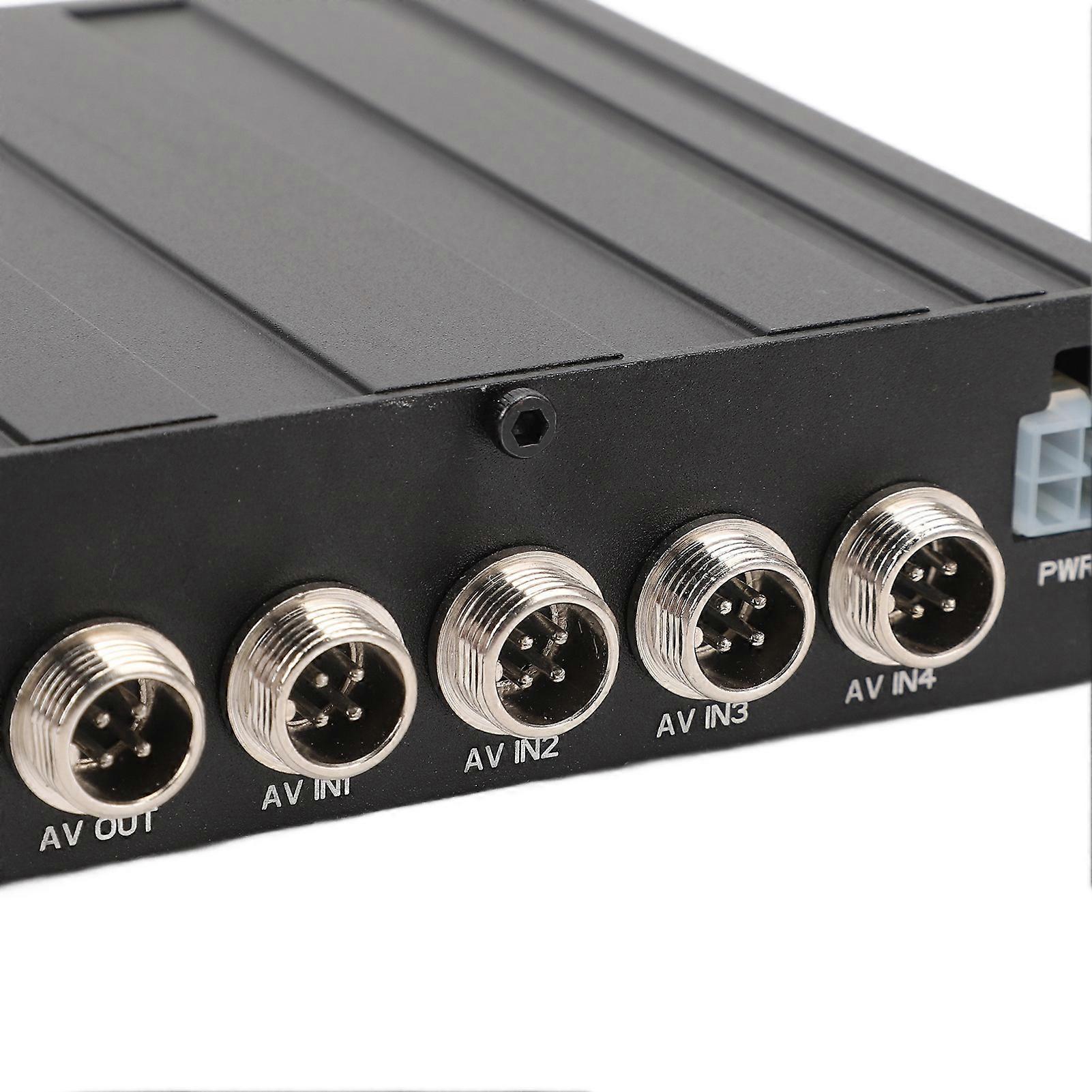 4 Channel Parking Camera Video Splitter 4 Input 1 Output DC12V/24V 1080P AHD Backup Camera Image Switch Combiner Box for RV Buses Truck 128G