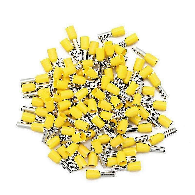 100pcs/pack E0508 E7508 E1008 E1508 E2508 Insulated Ferrules Terminal Block Cord End Wire Connector Electrical Crimp Terminator