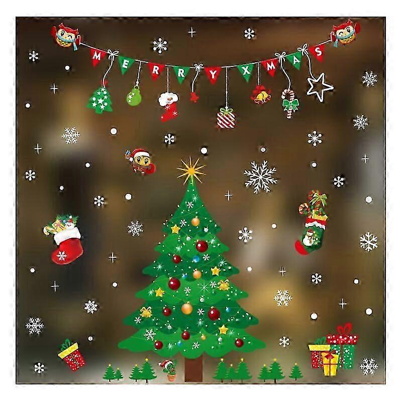 Christmas decorations for windows PVC electrostatic wall stickers