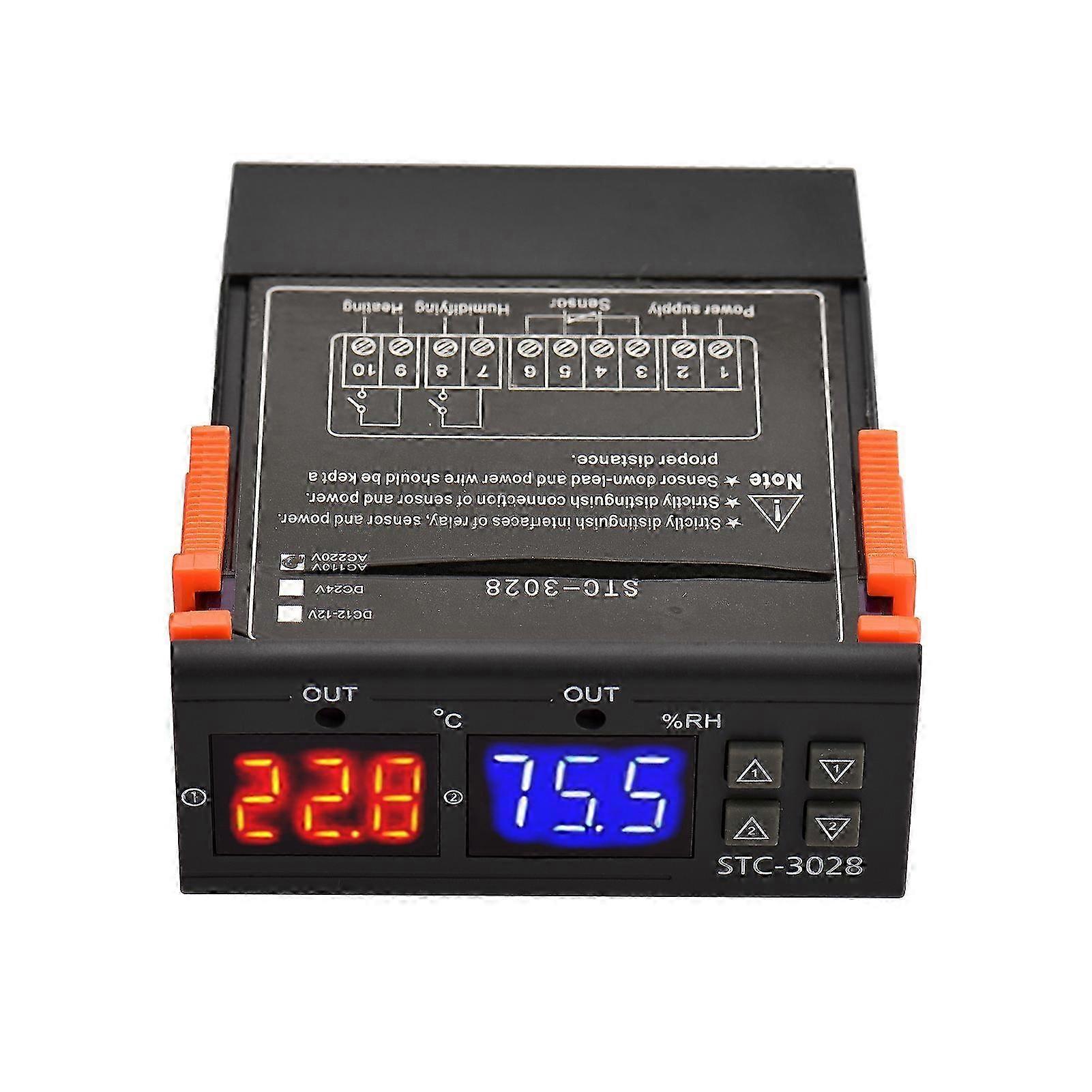 Digital Temperature Controller, Intelligent Thermostat AC 110~220V with Heating/Cooling/Humidification Function
