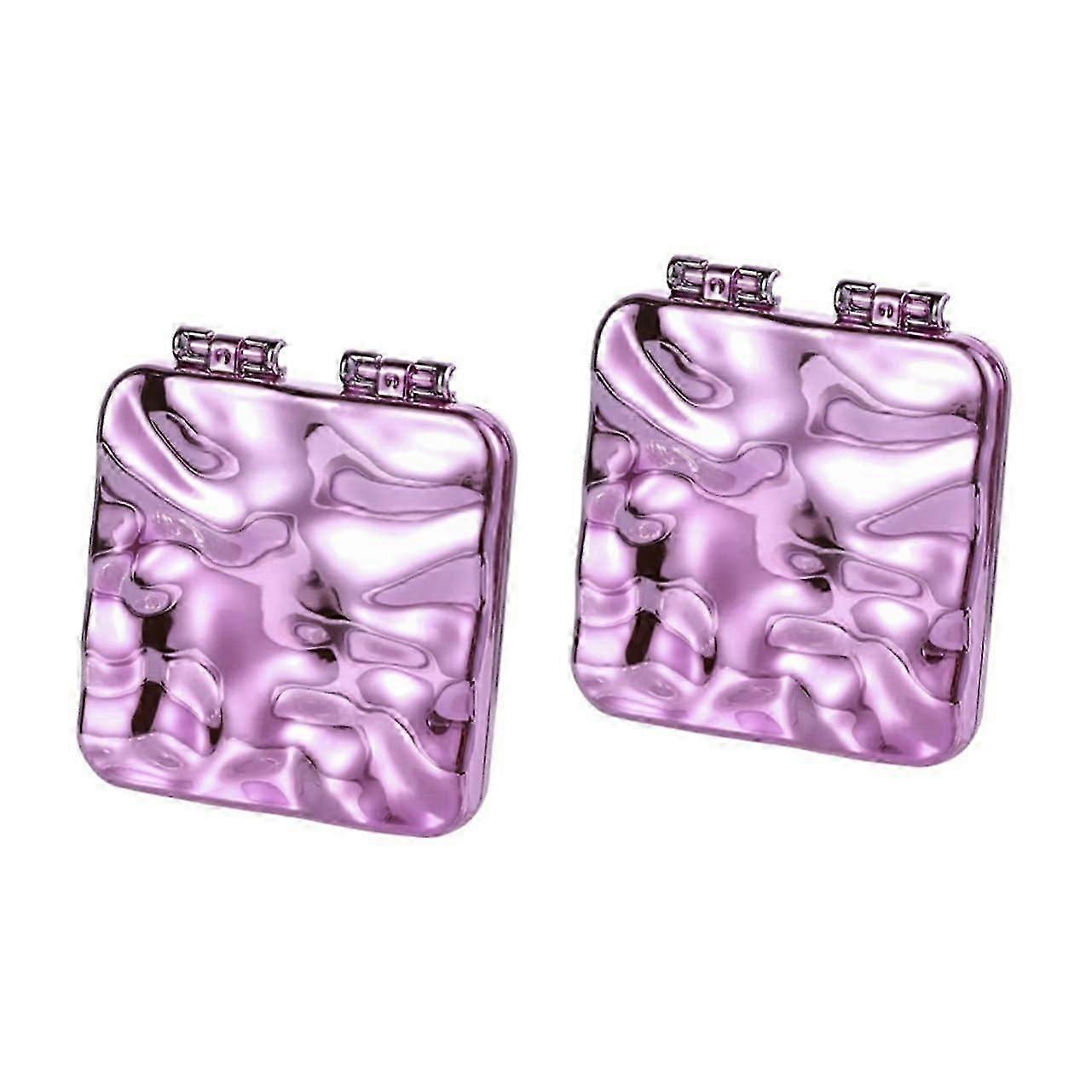 Folding Makeup Mirror ABS Plastic Portable Compact Travel Mirror Pocket Folding Mirror Small Hand Mirror