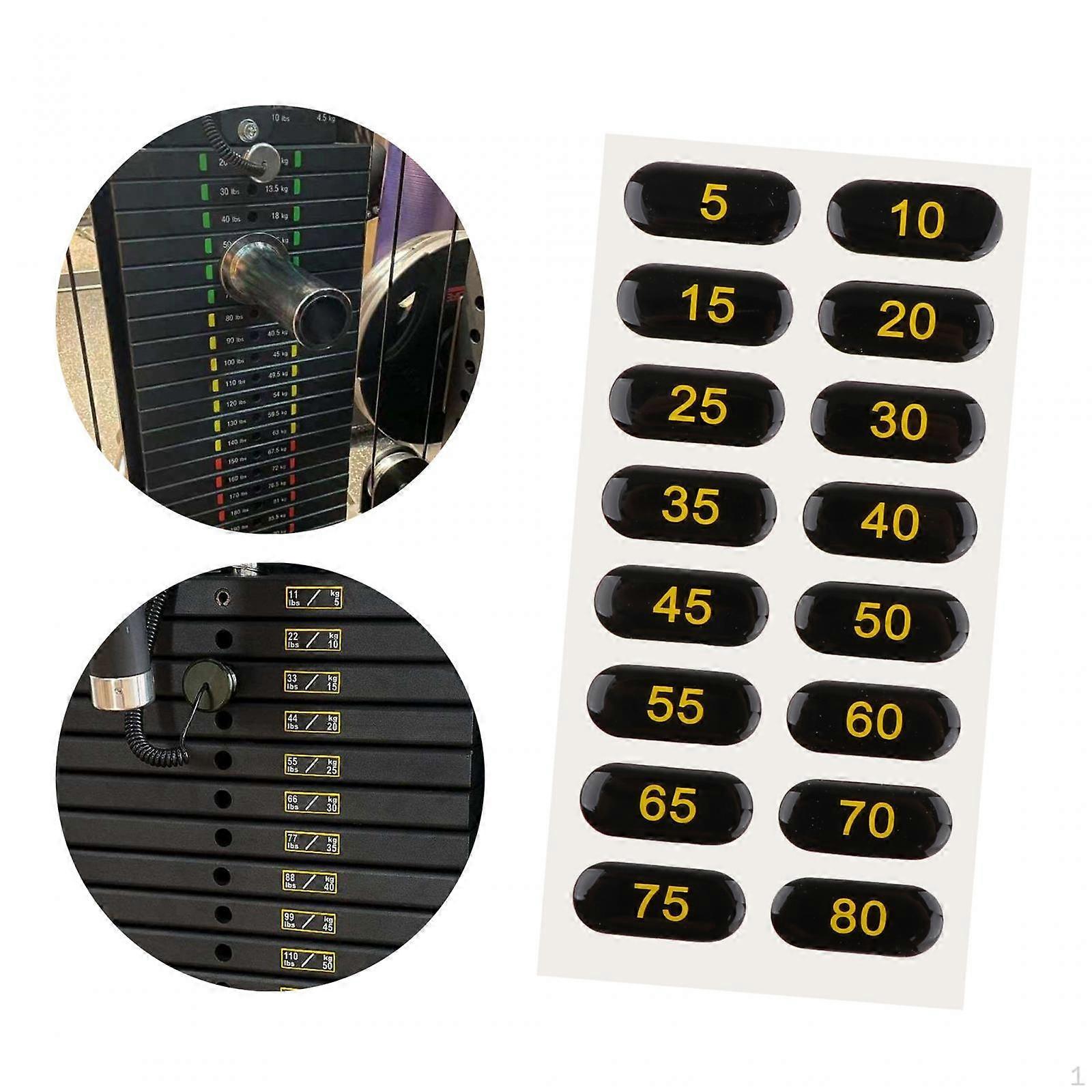 Weight Stack Labels Stickers Block Label Sticker Number for Gym
