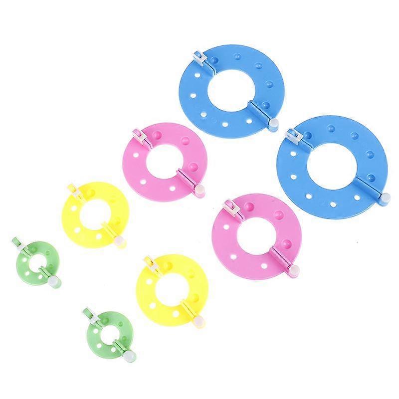 8 Pcs 4 Sizes Fluff Ball Weaver Pompom Maker Knitting Loom Kit
