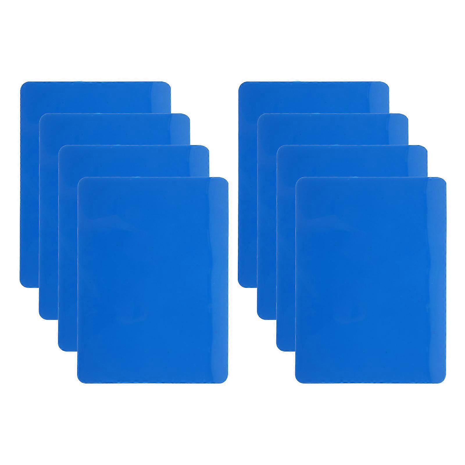 Efficient Mahjong Tile Mixing Board 8Pcs For Parties Rectangular Shape Blue Tool For Mahjong Enthusiasts