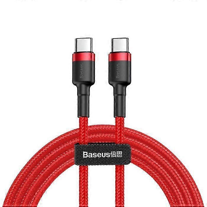 Type-C to Type-C Cable - BASEUS - 60W - 3A - 2m - Red / Black