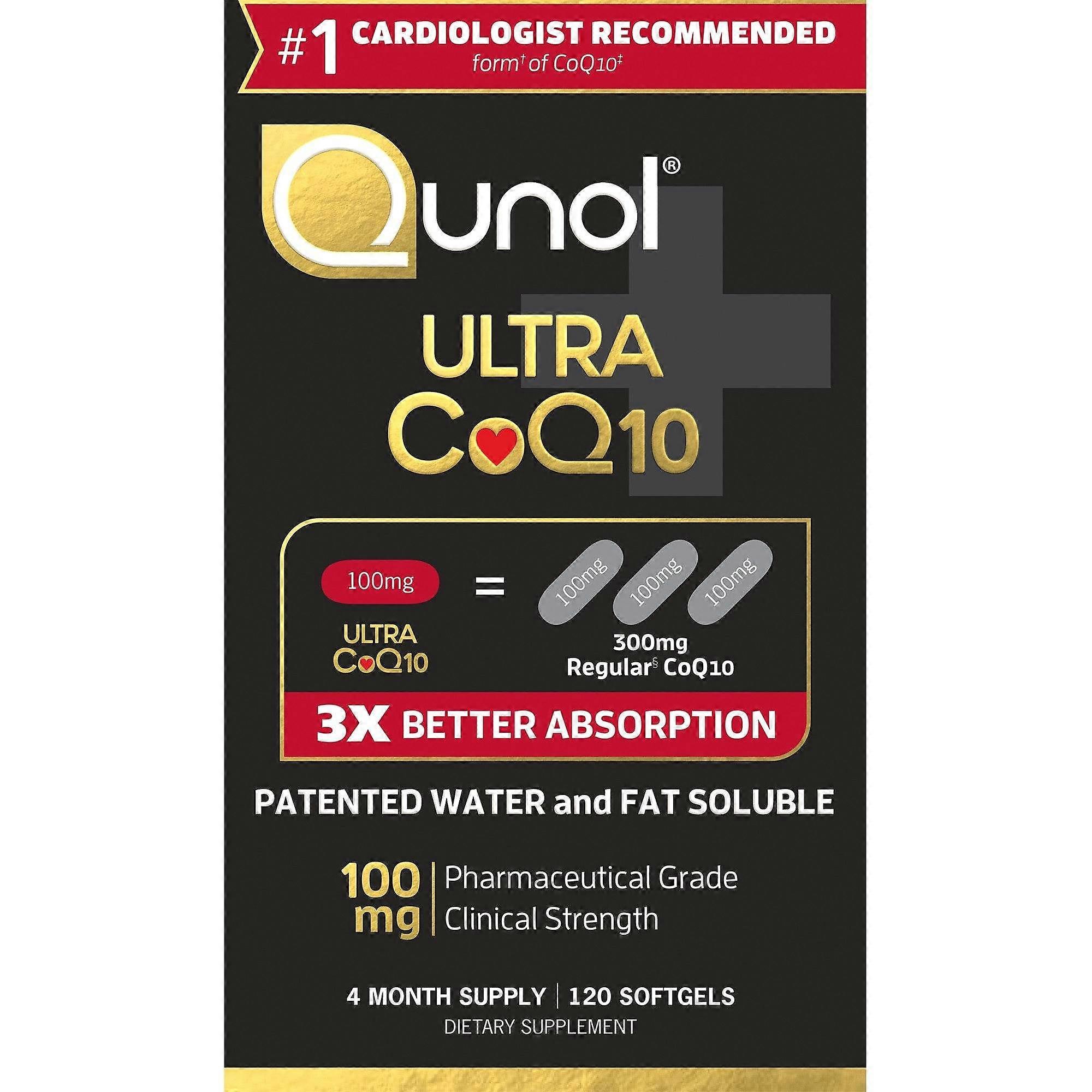 Qunol Ultra Coq10 Complément alimentaire Gélules, 120 Ea
