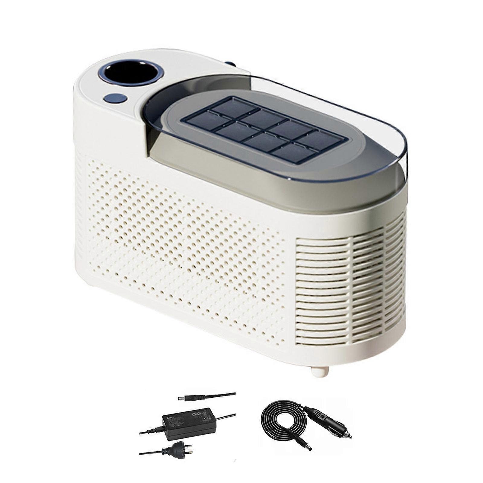 12V Small Ice Maker Ice Machine Quick Ice Cubes Making Machine Plastic Portable Ice Maker Suitable for Cold Drinks  White