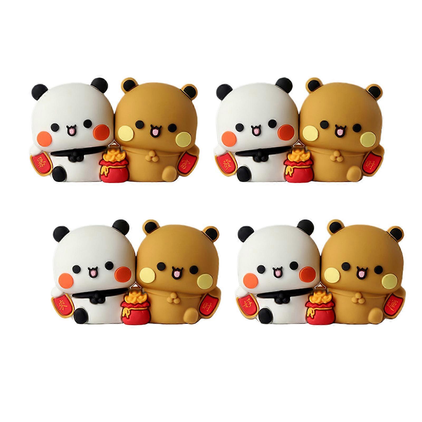 Strong PVC Component Car Interior Ornaments Set Adorable Dashboard Figurines Multiple Styles for Vehicle Decoration Multicolor