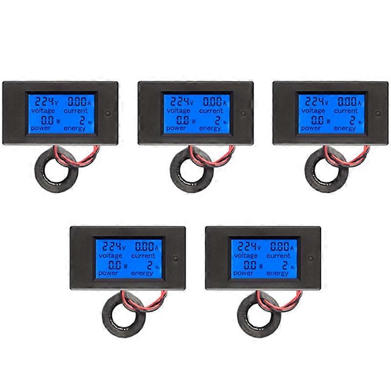 5X AC 80-260V 100A PZEM-061 LCD Display Digital Current Voltage Power Energy Ammeter Voltmeter