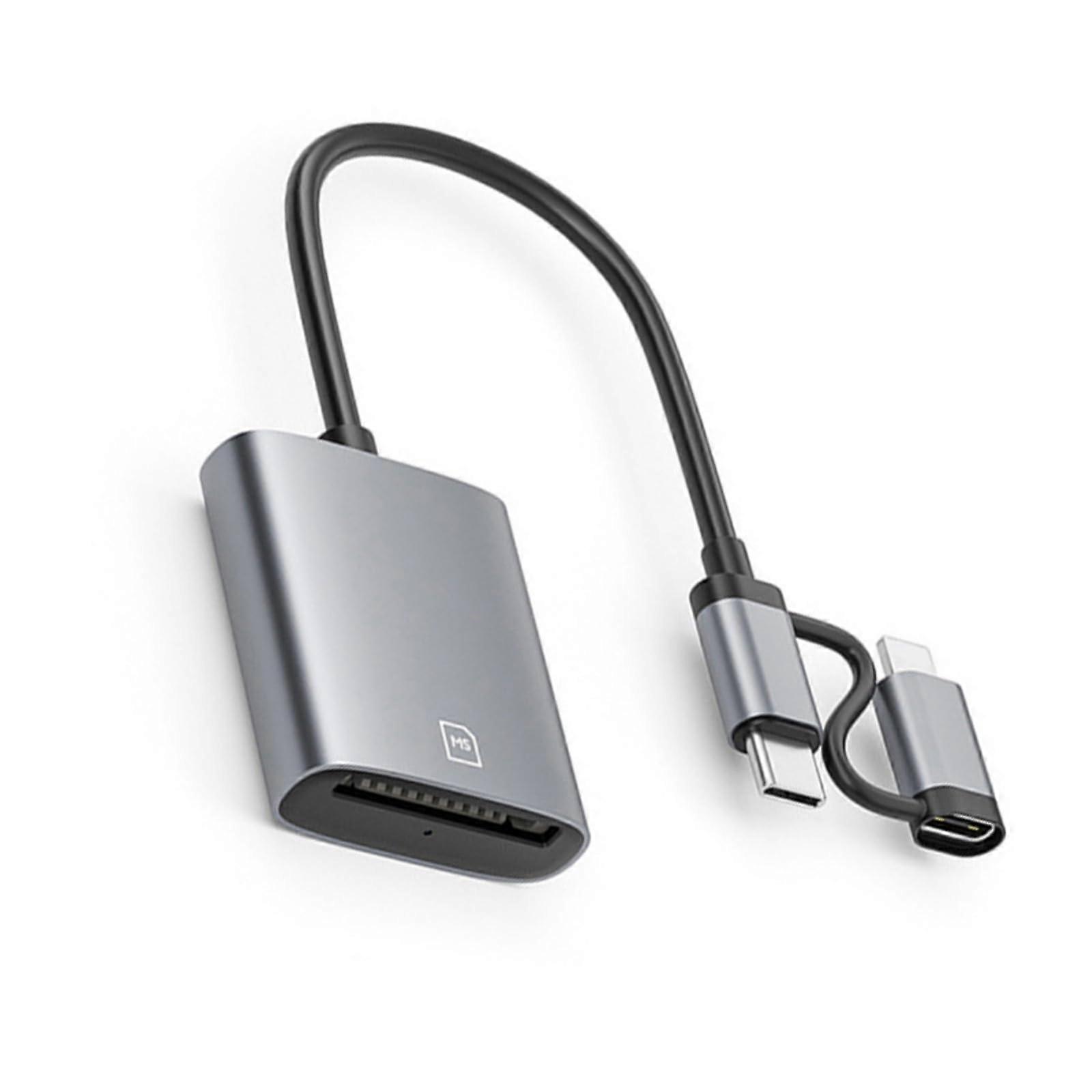 8Pin Type C Two Interfaces MS Card Adapter USBC For Phone And Pad Memory Sticks Aluminum Alloy Card Reader