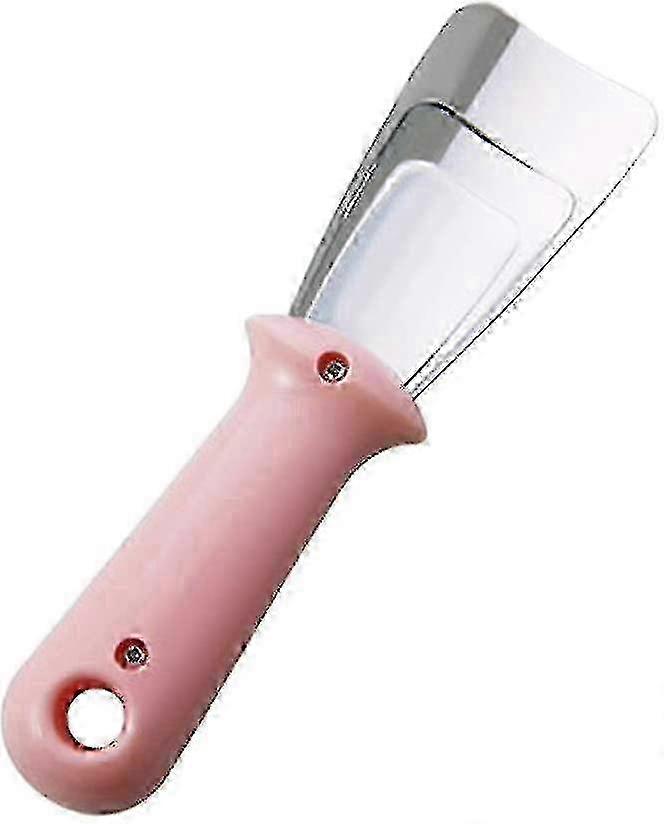 Stainless Steel Ice Scoop For Refrigerator Defroster Ice Scraper Freezer(2pcs,pink)