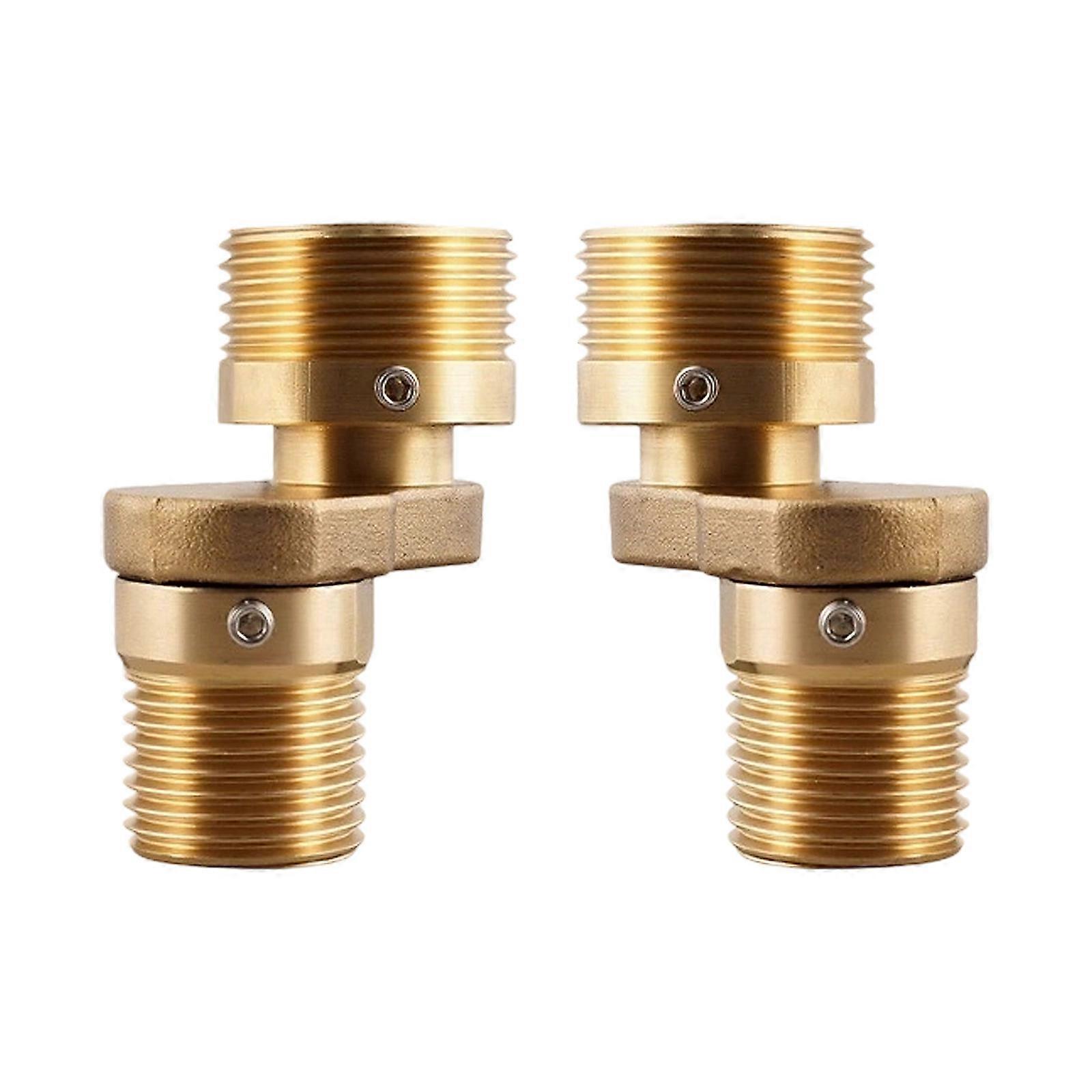 2Pcs Universals Angled Curved Foot 360 Rotating Eccentric Screw Corner Wall Mounted Shower Faucet Adapter Enduring Multicolor