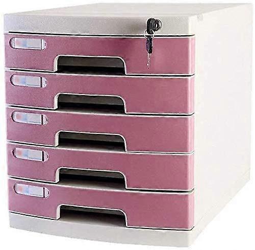Office File Storage Cabinet with Lock, Confidential Document Organizer for Desk, White PP Plastic 29.5x39.4x32.5cm