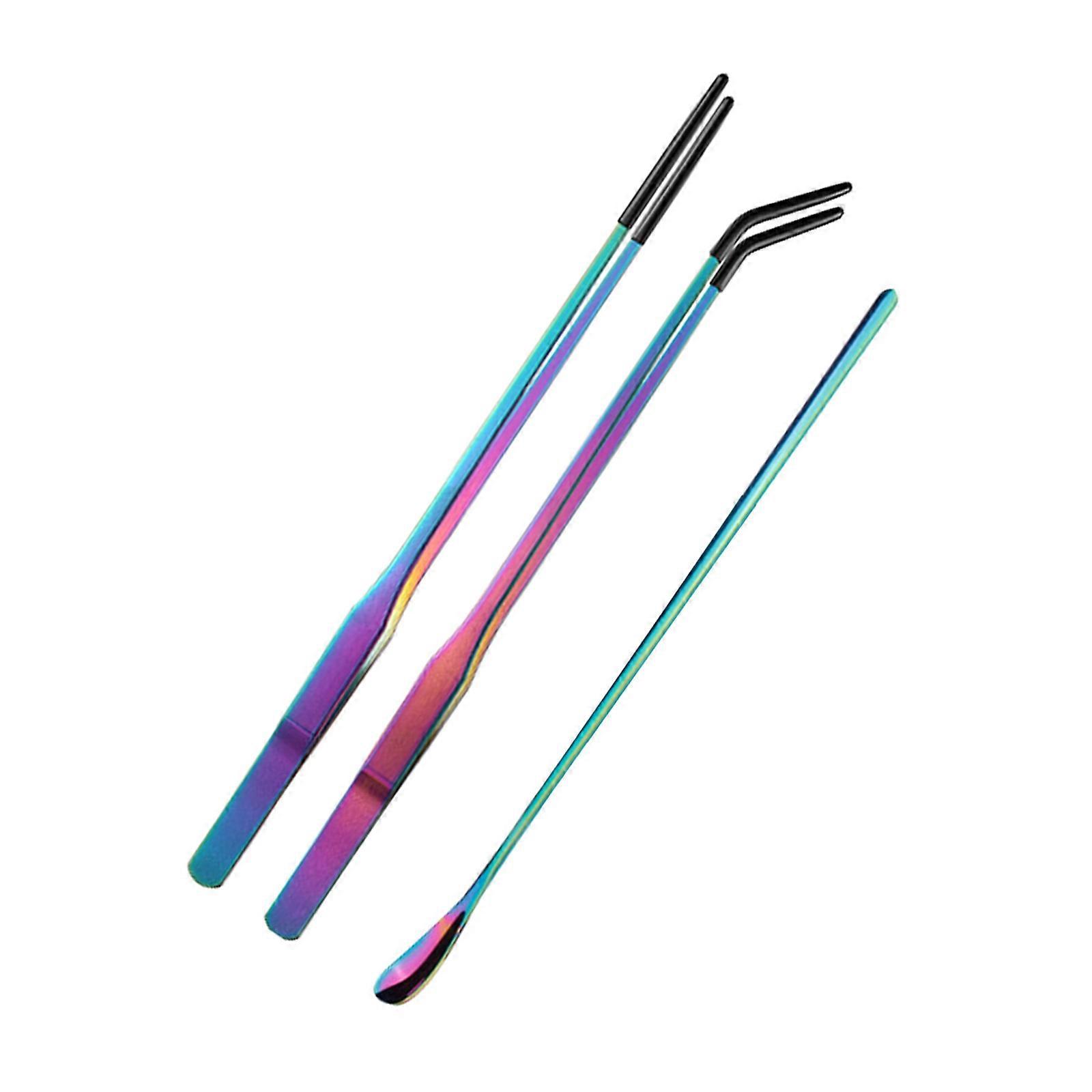 NonSlip Tweezers Clamp Reptiles Feeding Spoon Tweezers with Corrosion Resistant Coating for Safe Use Multicolor