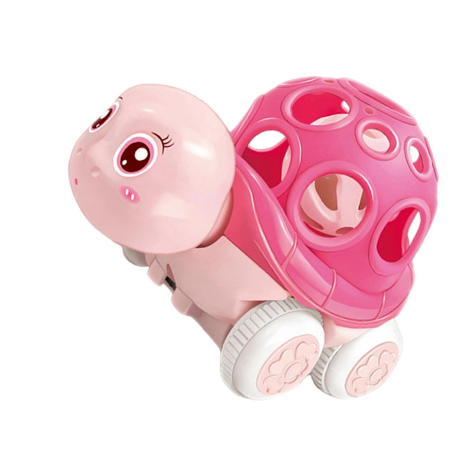 Inertial Push and Run Car Toy with Ringing Bells Funny Cartoon Animal Play Vehicle Toy Early Educational Toy for Toddler Multicolor