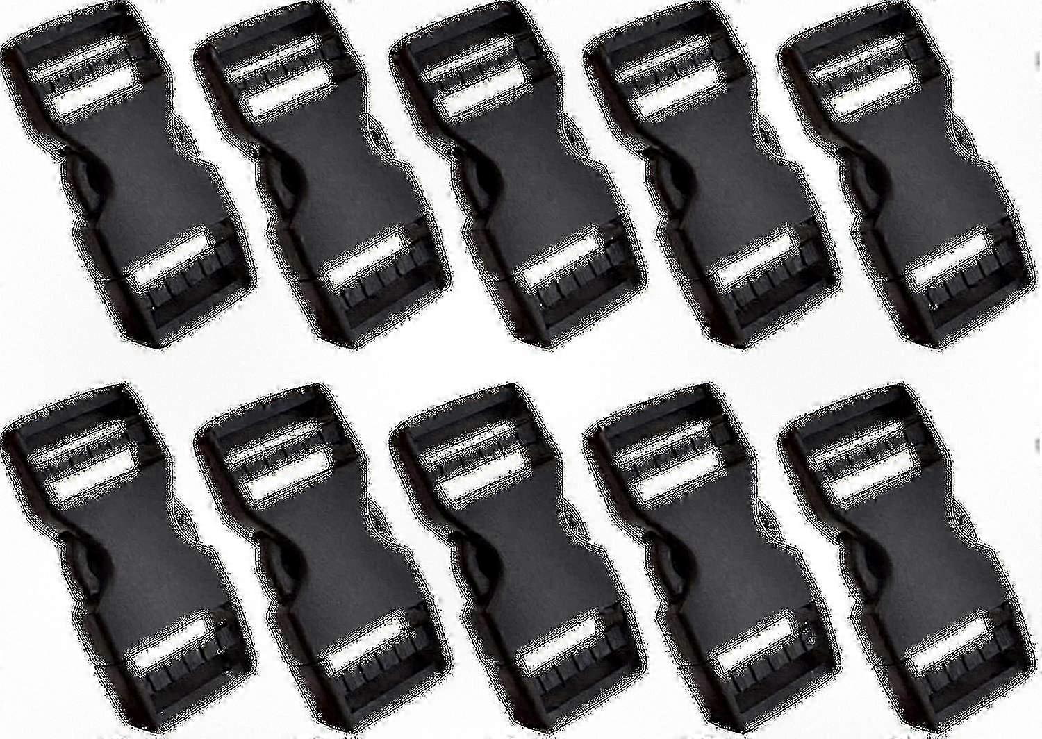 10pcs Adjustable Plastic Flat Side Quick Release Buckles for Replacement without Sewing Clips Suitable for Backpacks and Luggage