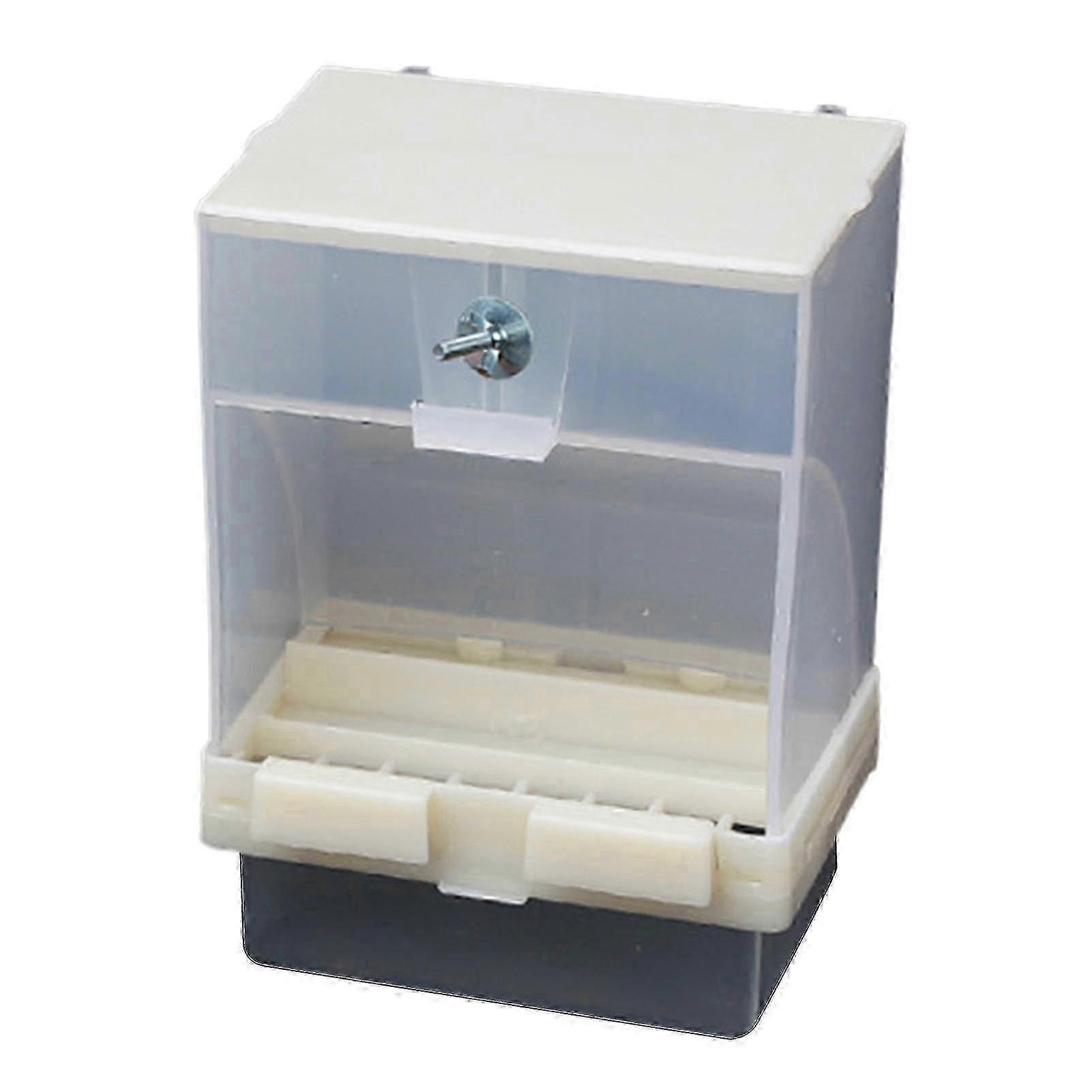 1 Set Transparent Plastic Bird Feeder - Removable and Hanging Design for Parrots - Ideal Garden Supply for Automatic Feeding