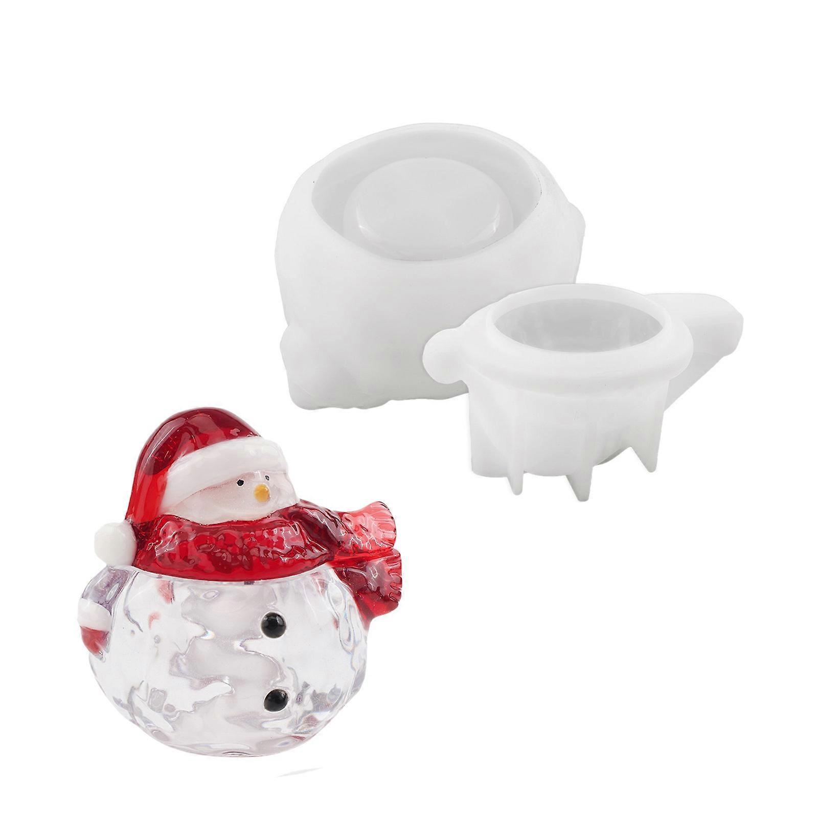 Unique Snowman Sturdy Silicone Mould for Creating Candle and Soaps Home Decoration and Handmade Gifts Daily Use Multicolor