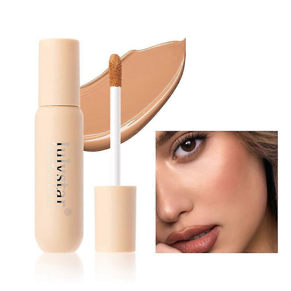 Long-Lasting Waterproof Liquid Foundation 10ml Full Coverage Hydrating Concealer for Flawless Natural Finish