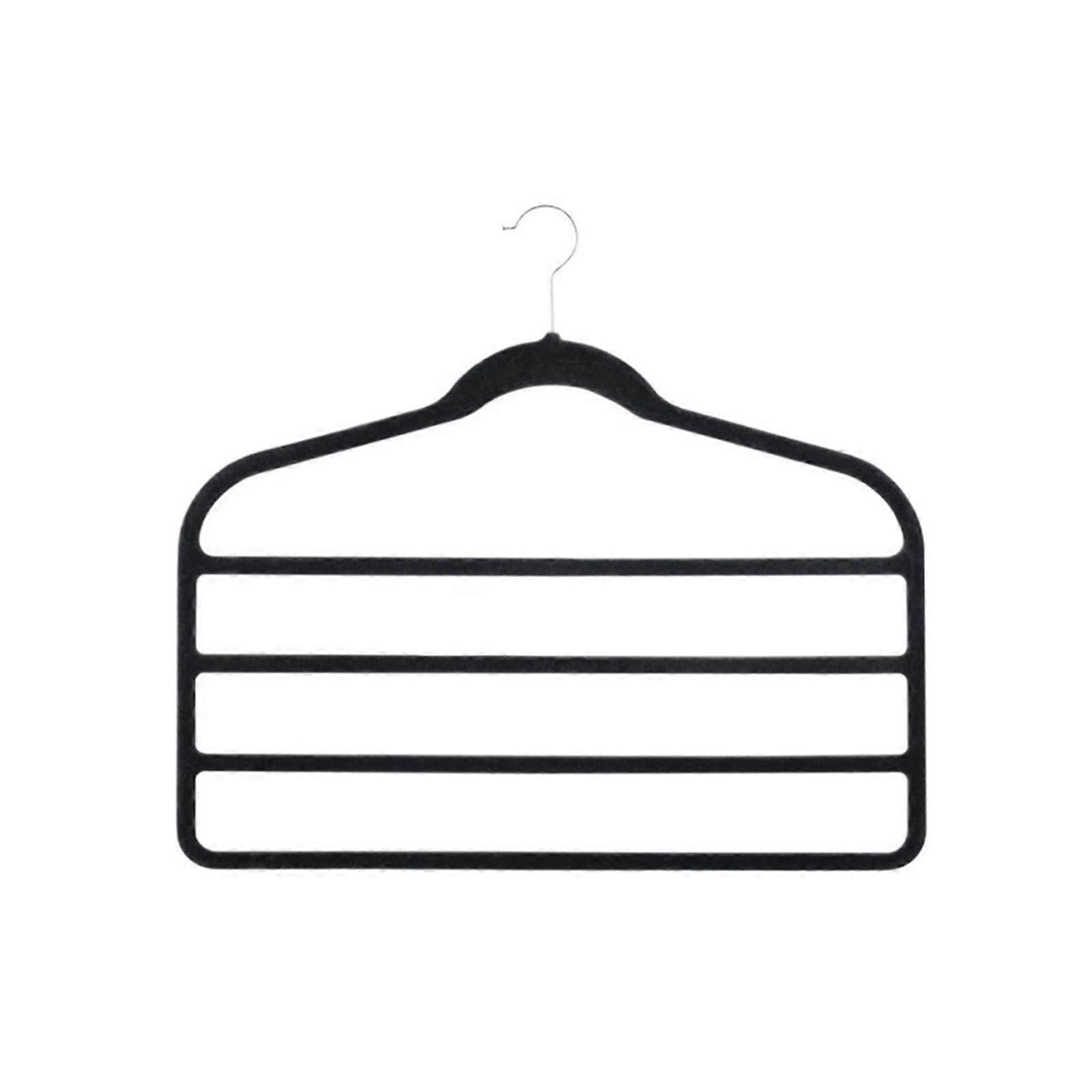 Velvet Clothes Hanger Non Slip Space Saving Multi Layer Closet Organizer for Garments (1pc)