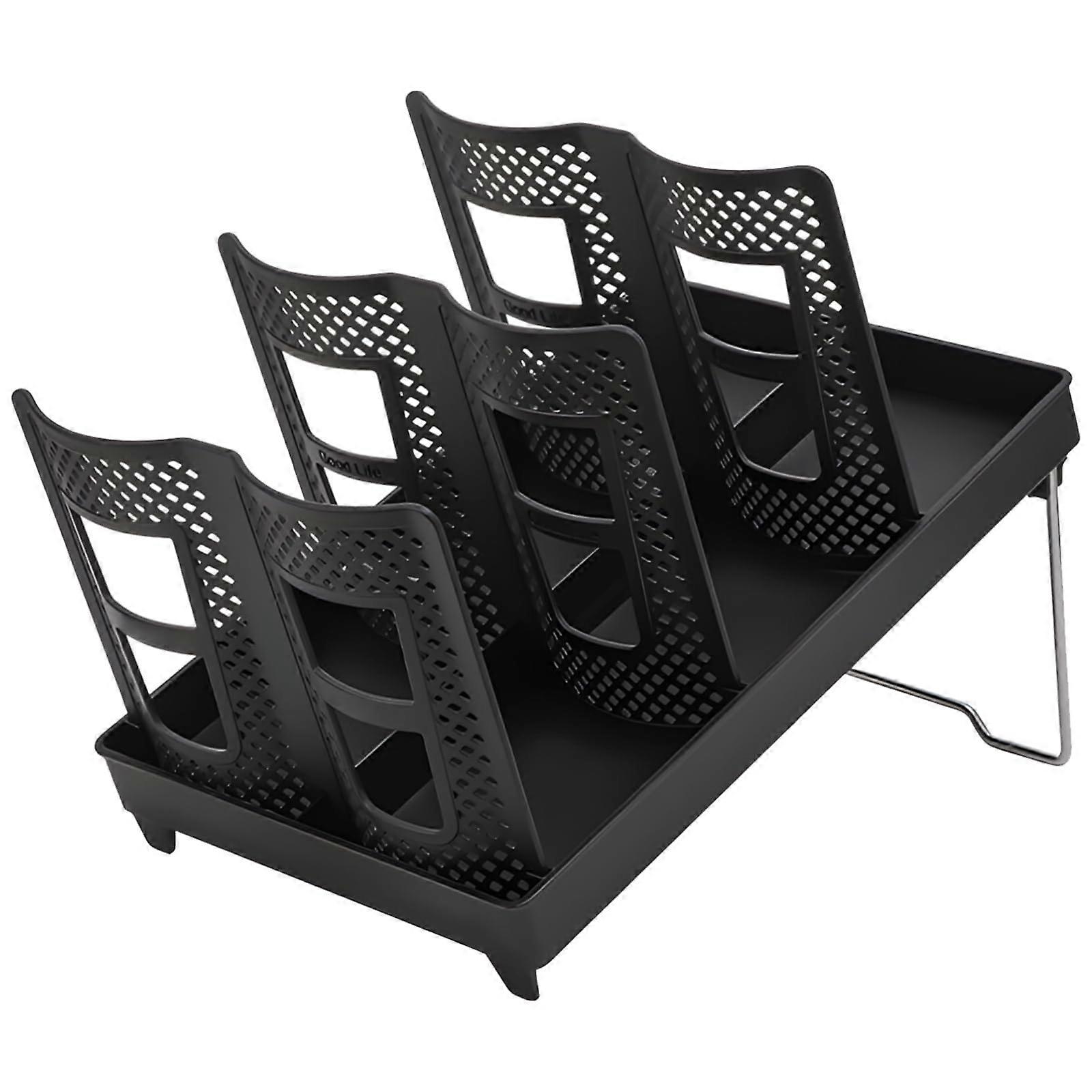 Cup and Lid Organizer with DualRow Design, Large Capacity Coffee Station Storage for Home or Cafe