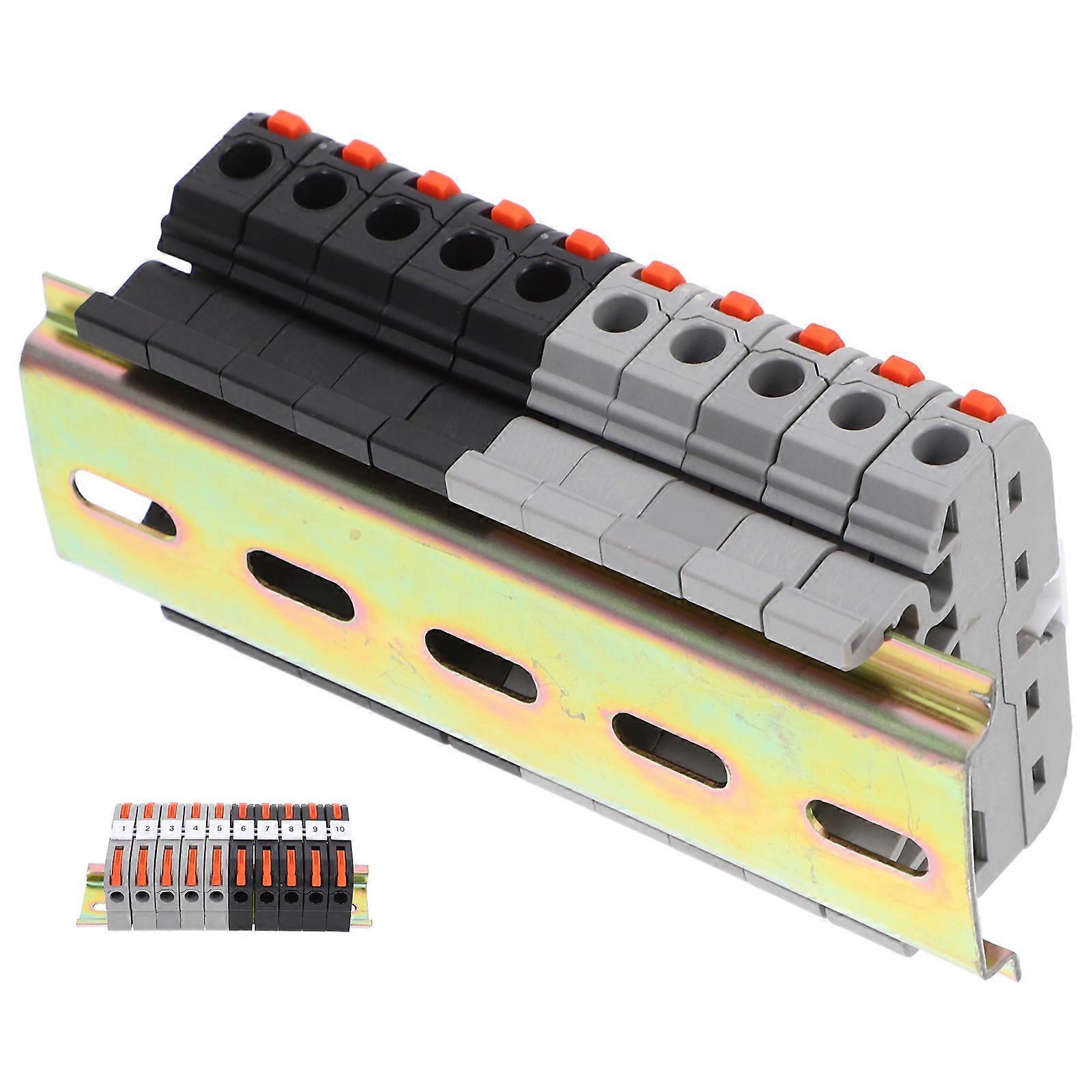 Electric Wire Connectors Din Rail Terminal Blocks for Industrial Use 2Sets