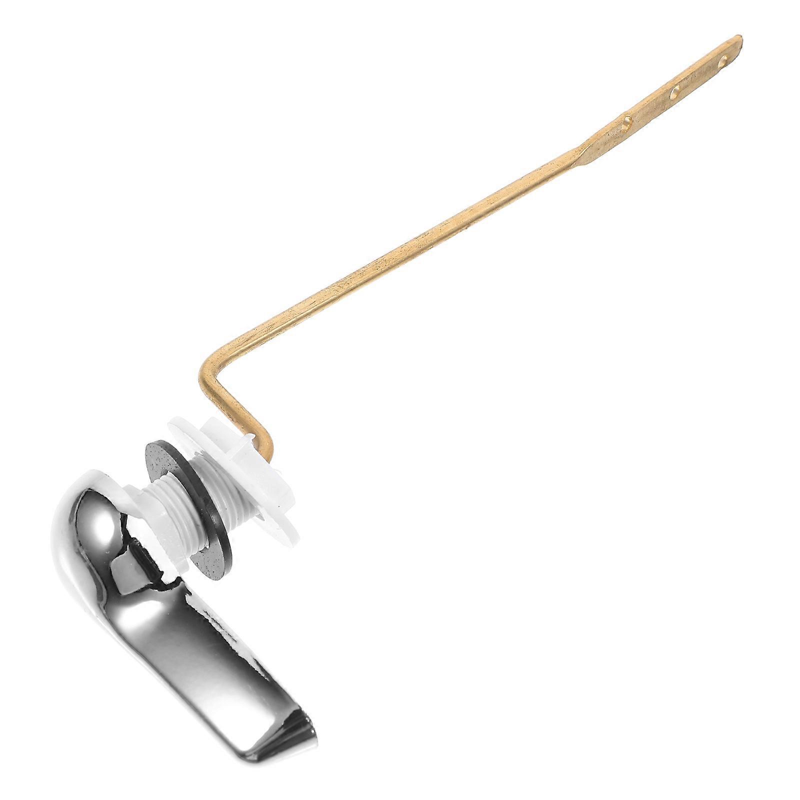 Toilet Flush Handle Replacement with Strong ABS Material and Silver Color for Home Bathrooms 1.5 Inch