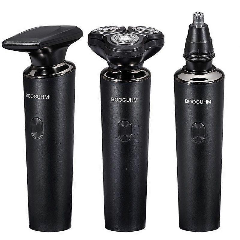 3-in-1 Smart Electric Shaver Rechargeable Multi-Functional Triple-Head Mens Razor & Nose Trimmer