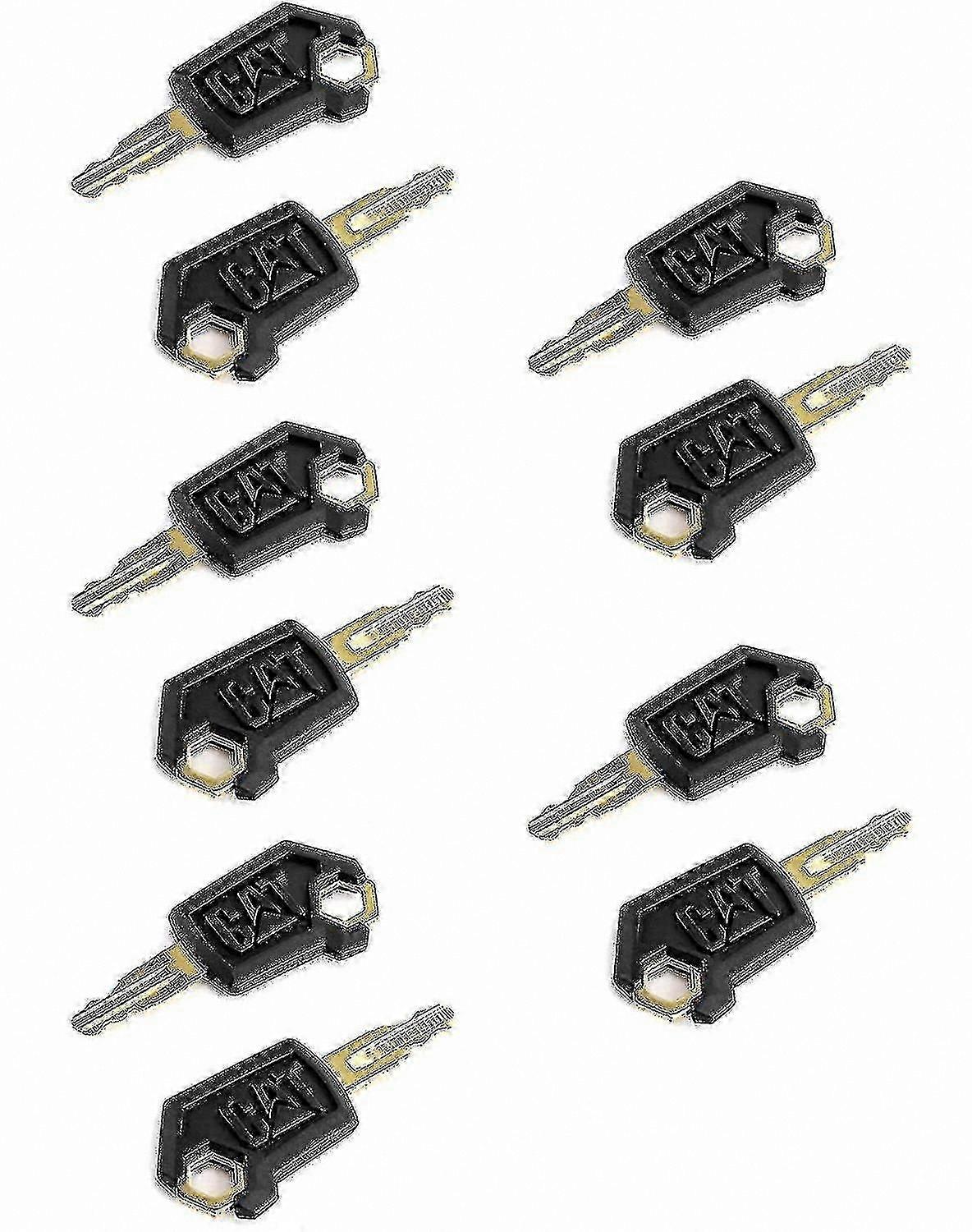 10-Pack CAT Keys for Heavy Equipment Ignition, Durable 5p8500 Replacement Keys