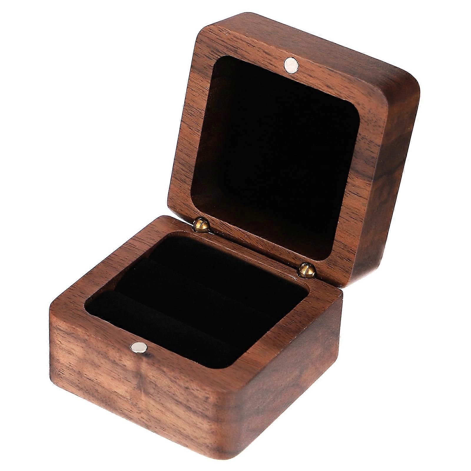 Ring Case Ring Box for Proposal Engagement Ring Box Wooden Ring Organizer