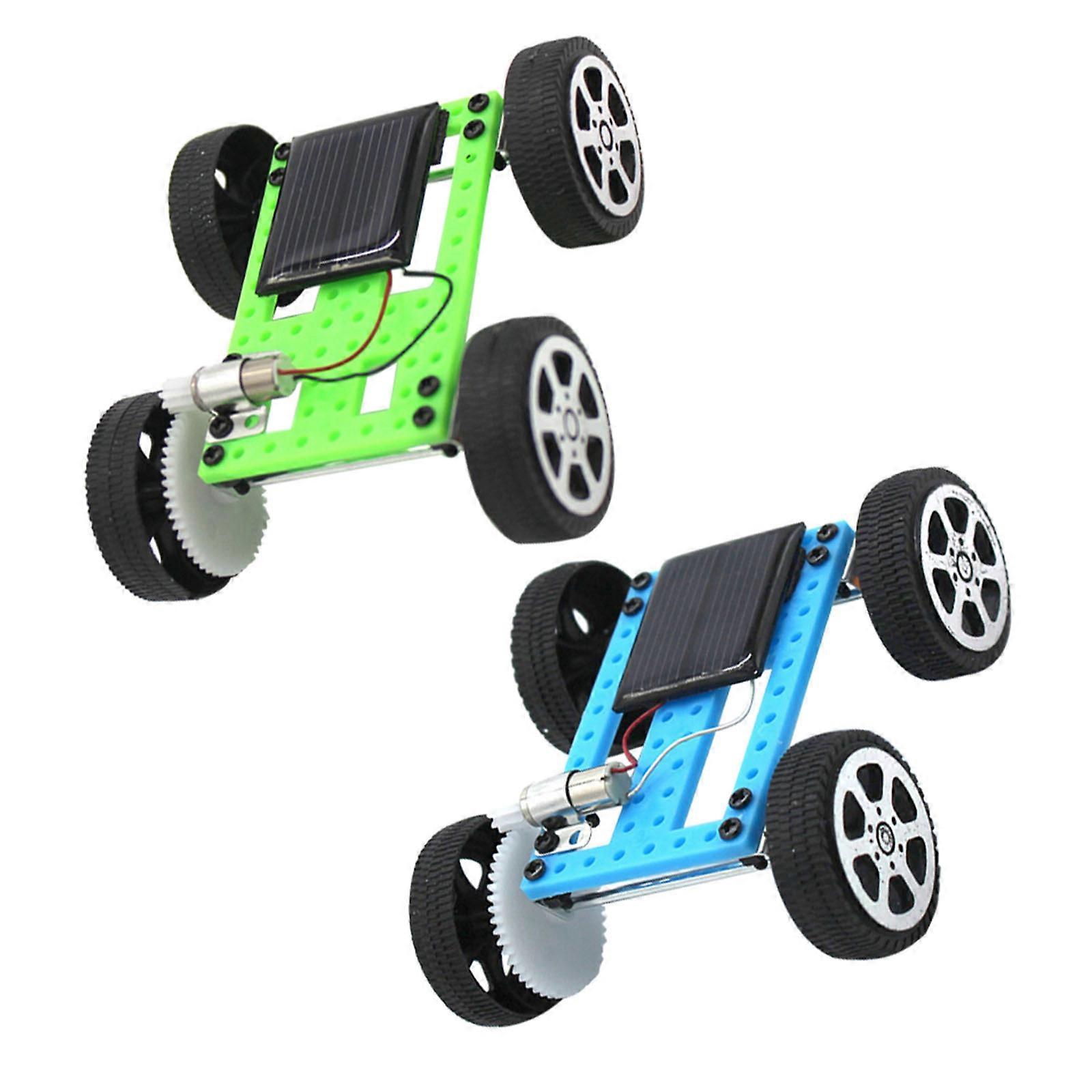 Solar Powered Car 2Pcs for Educational Science Experiment DIY Toy