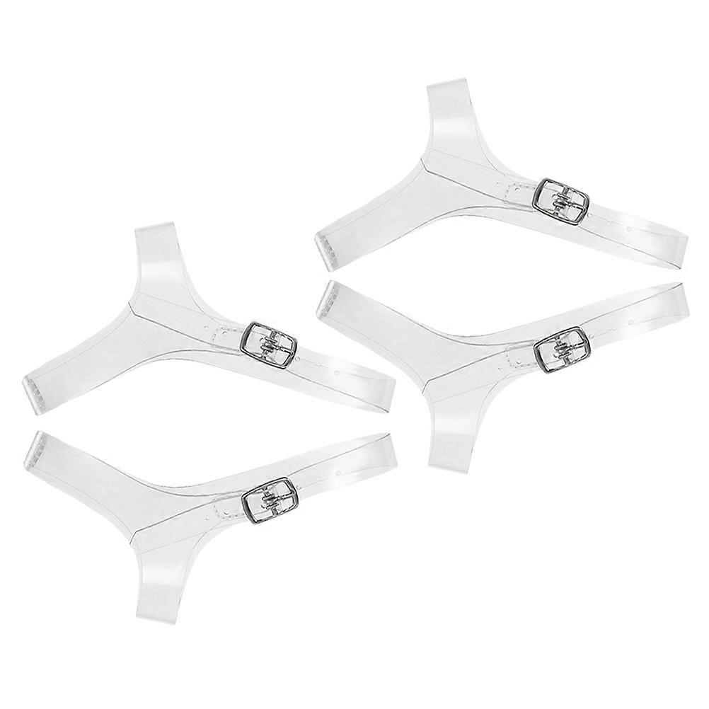 Transparent Tpu High Heel Shoe Straps Anti-Slip Heel Fixing 2Pairs