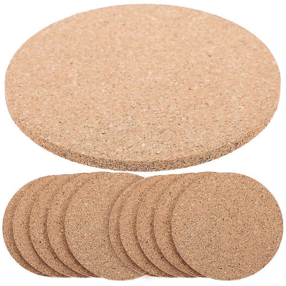 Beige Cork Coasters Round Coaster Mats for Kitchen Use 20Pcs Set