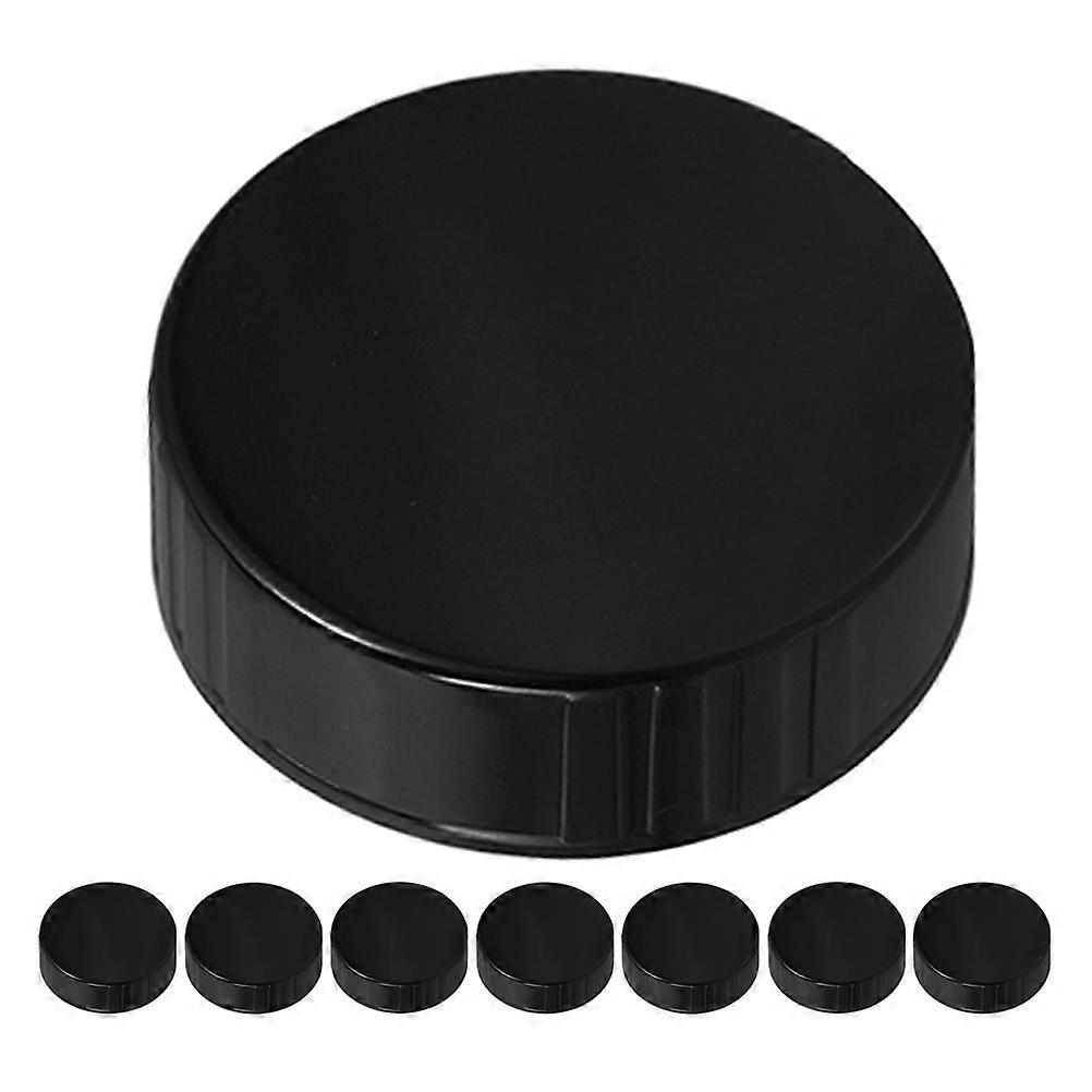 Black Plastic Screw Caps for Sealing 8Pcs Leakproof Bottle Caps