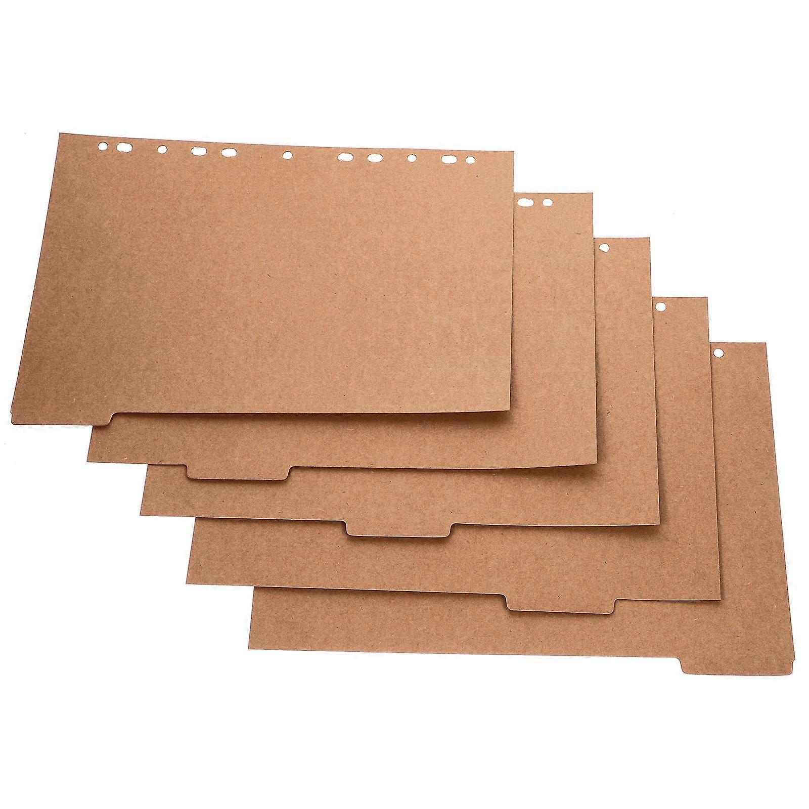 Notebook Binder Dividers for Loose-Leaf Paper 5Pcs Writable Tabs
