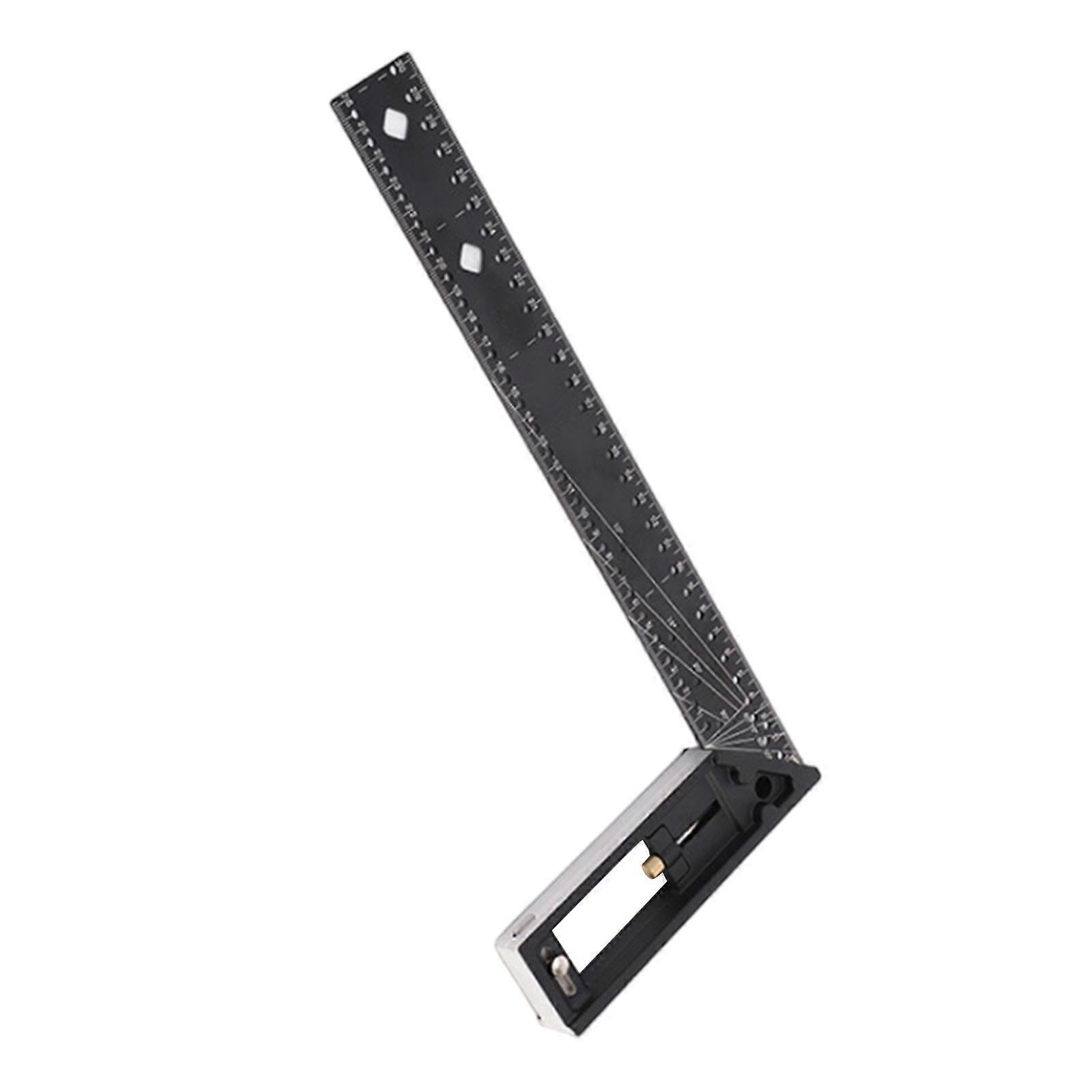 Multi-Angles Measuring Ruler Angles 45/90 Gauge Universals Combination Carpenter Square Square Right Angles Ruler  Black