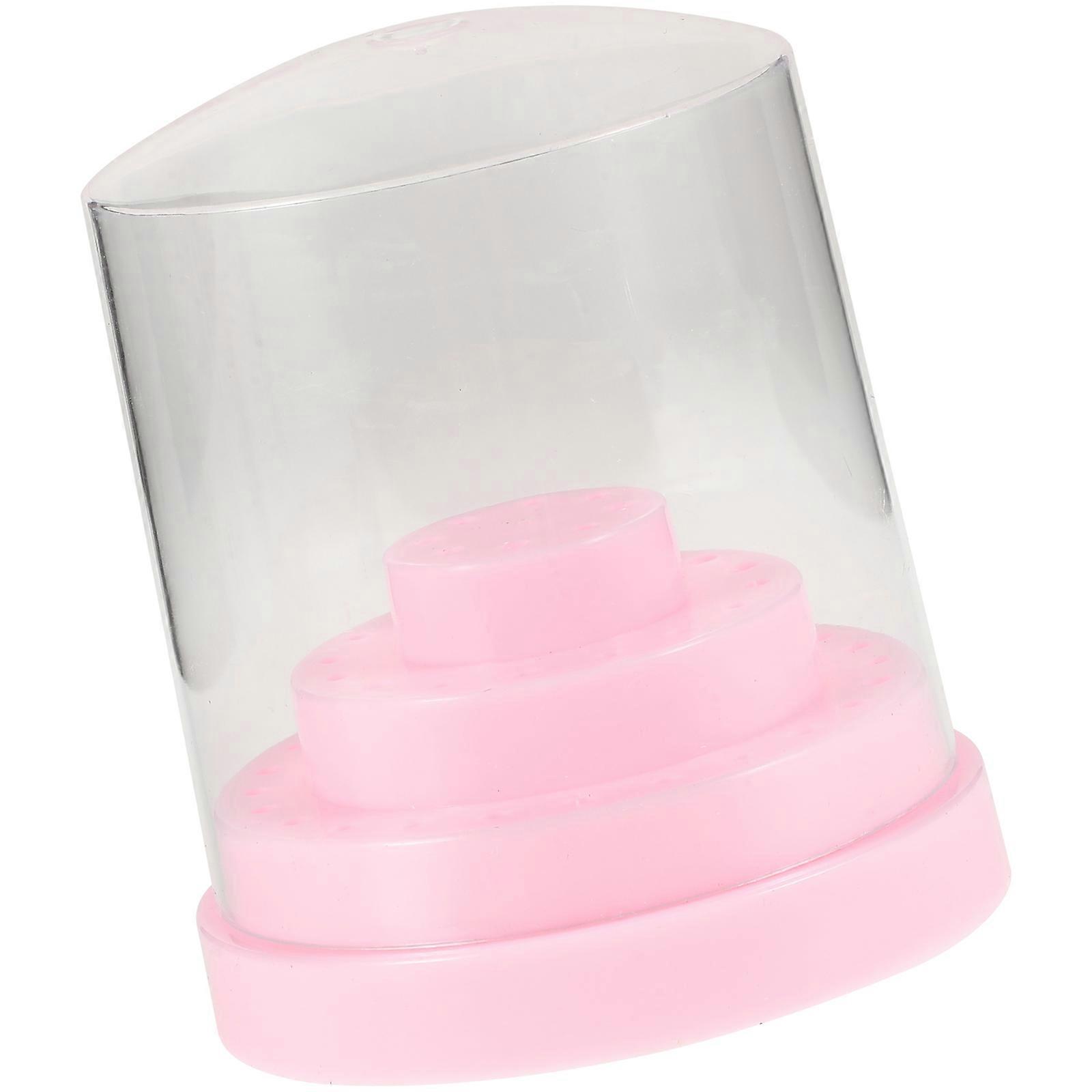 Nail Drill Bits Storage Box for Dustproof Organization with Plastic Case