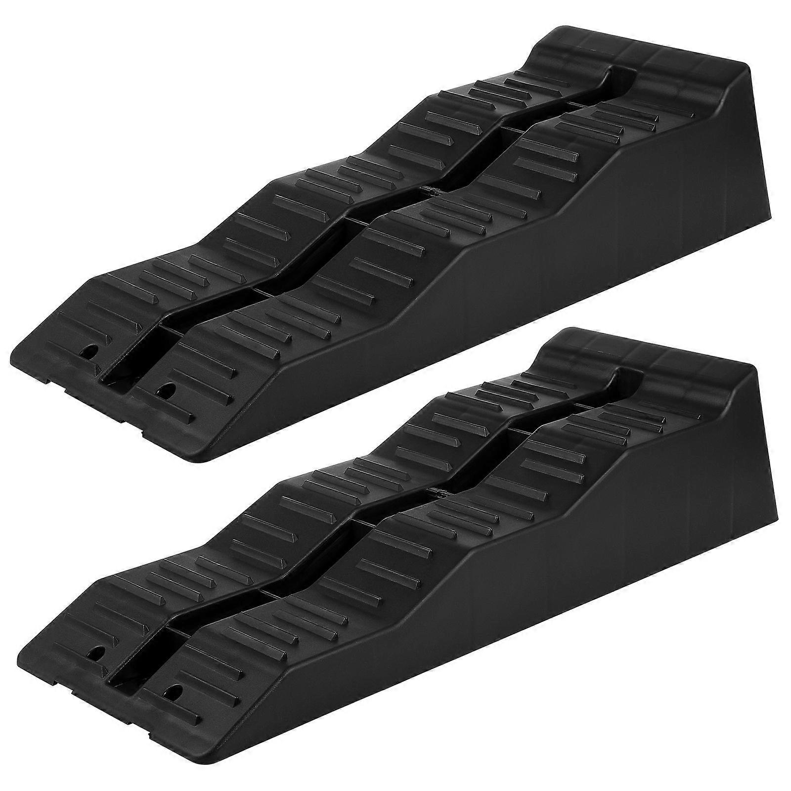 2pcs RV Leveling Ramps Trailer Leveling Blocks Wheel Chocks Triple Levelers Camper Levelers 5t