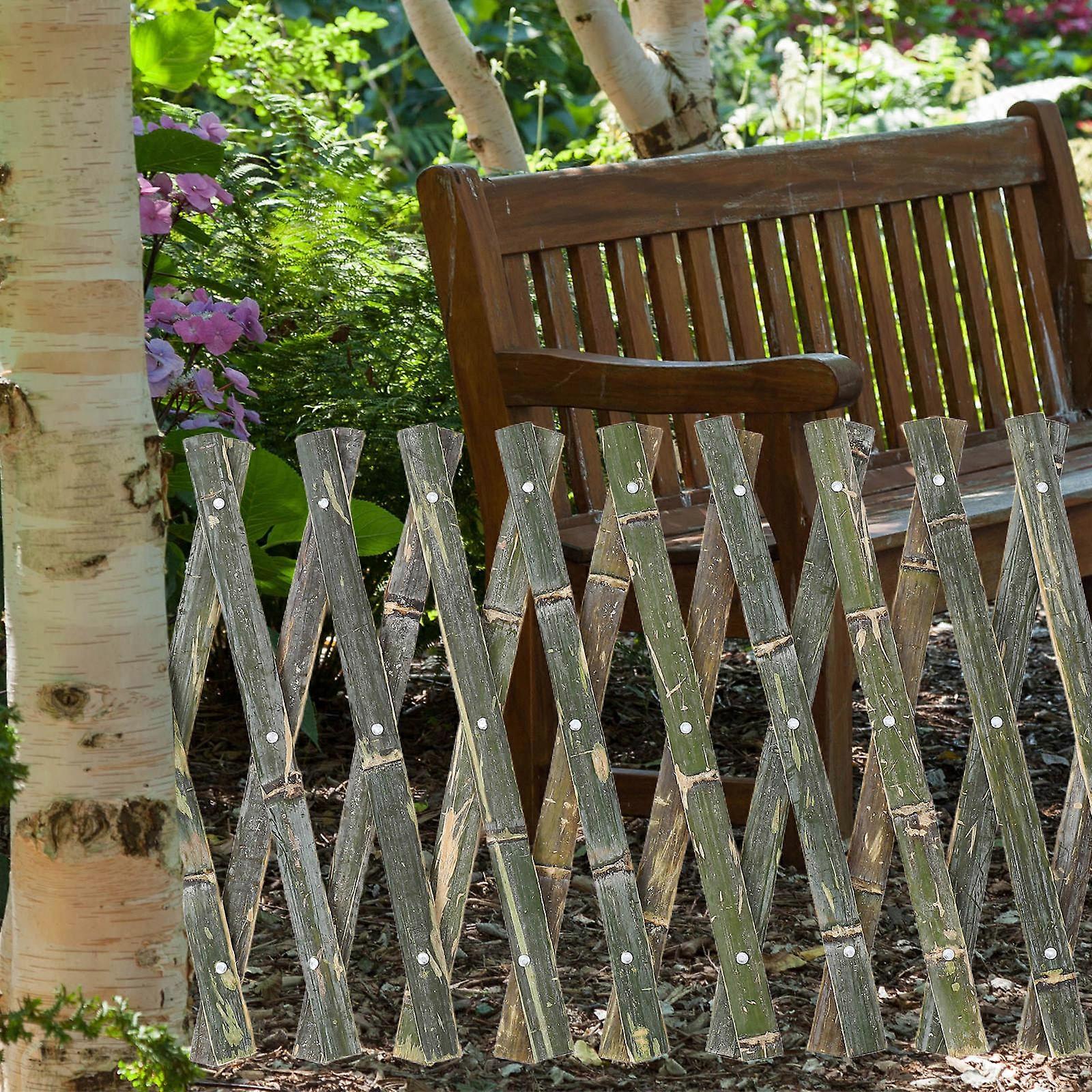 Decorative Bamboo Garden Fence with Expandable Function for Patio