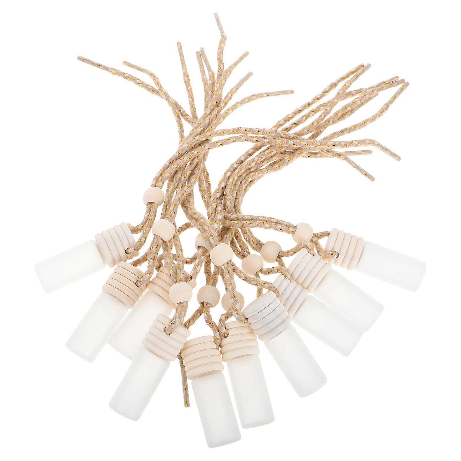 Glass Car Hanging Bottle for Aromatherapy with Frosted Design and Fragrance 5ml Multi Color