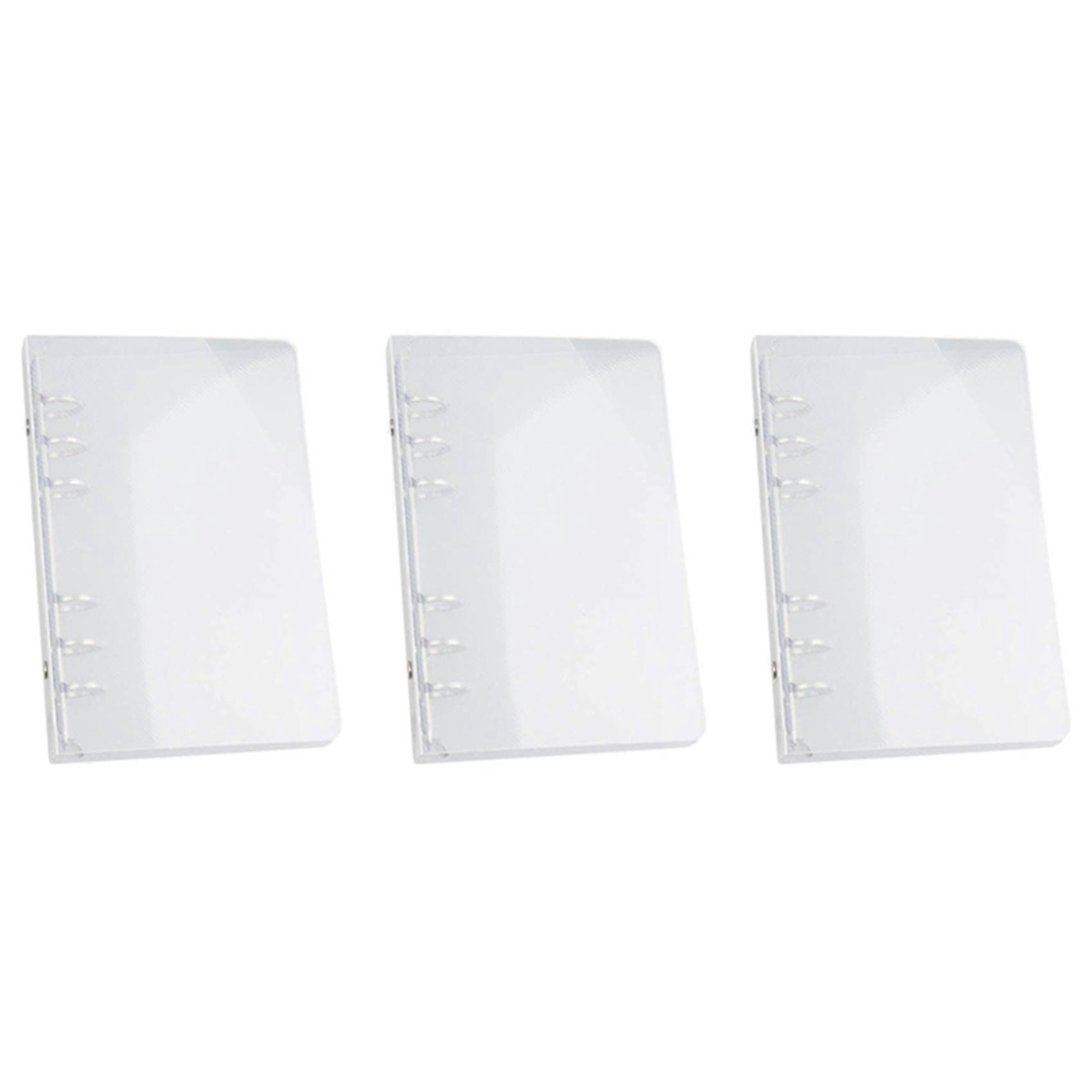 3X 6-Ring Binder Plastic File Folder, Suitable for Letter-Sized Office Supplies A5