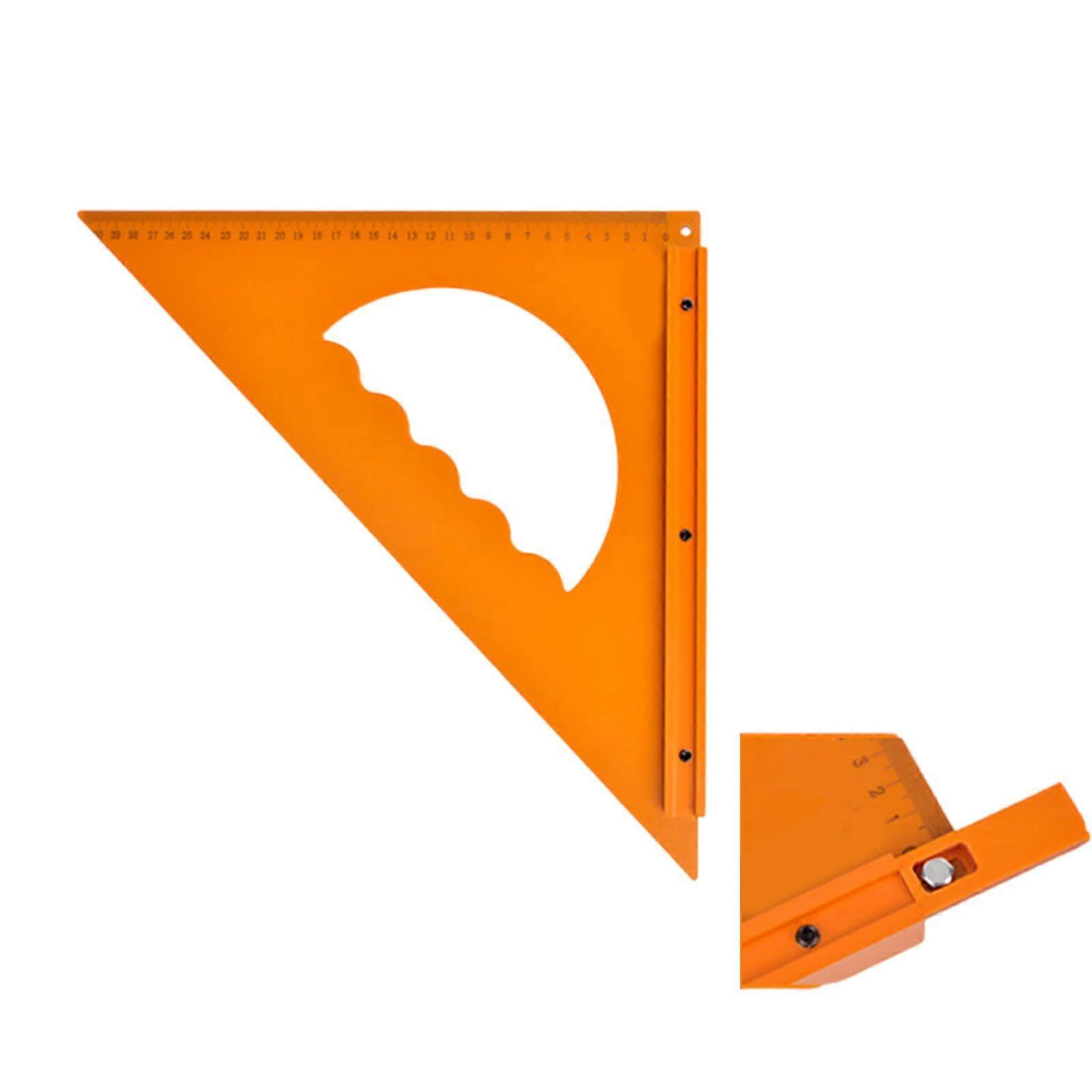 Professional 90 Degree Carpenter Square with Triangular Ruler for Precision Woodworking