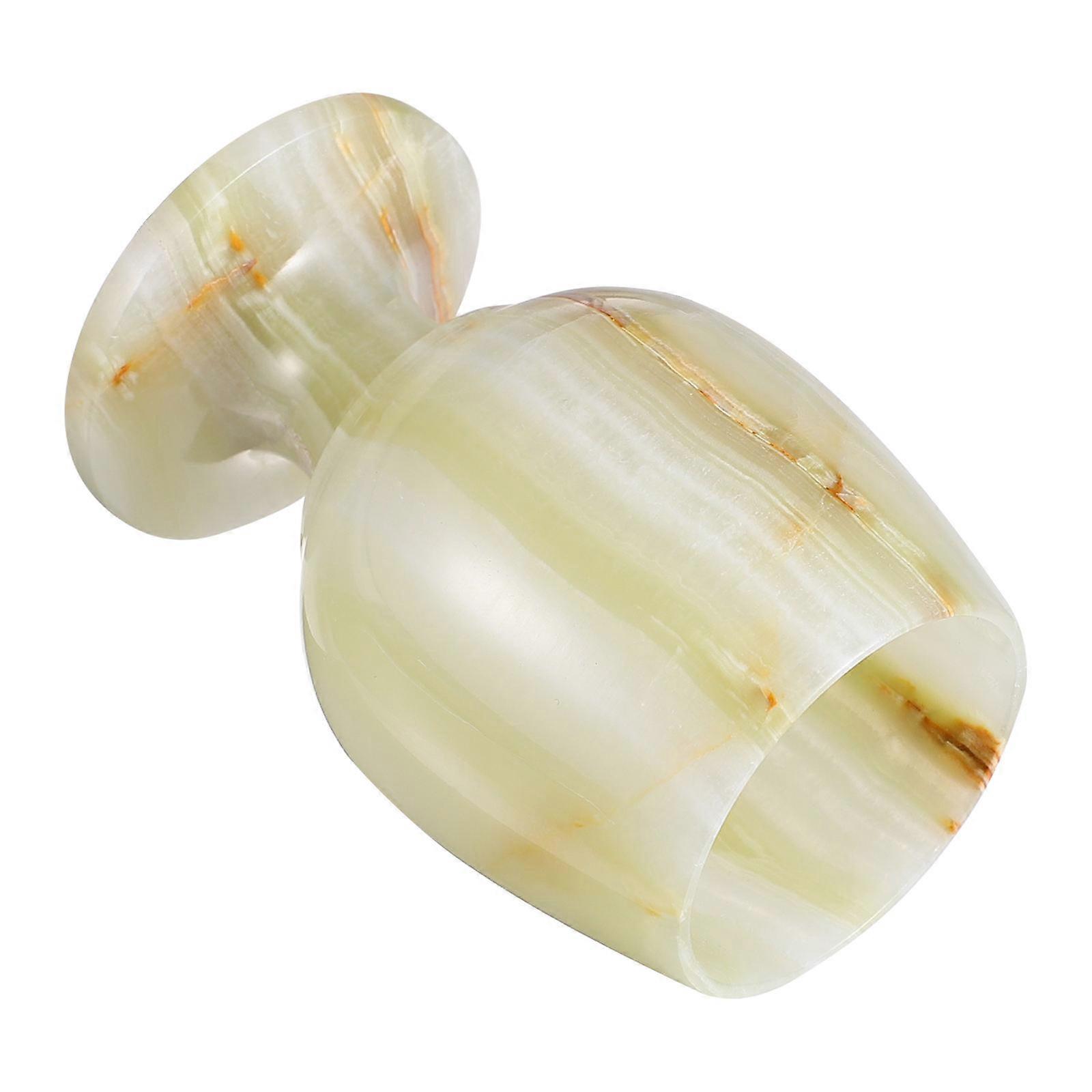 Assorted Color Marble Wine Glass Decorative Craft for Desktop Display